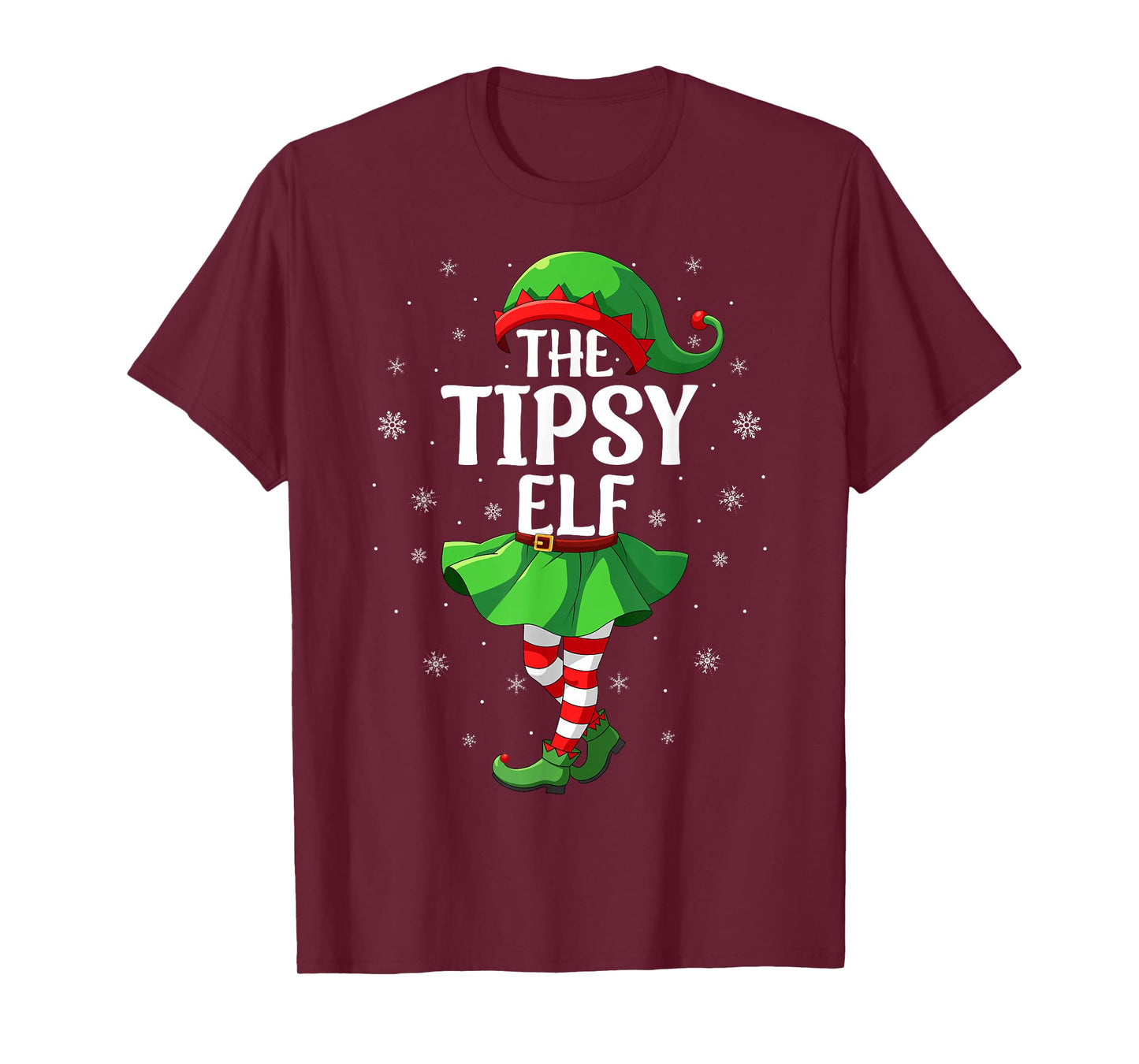 Tipsy Elf Christmas Girls Women Elf Squad Xmas Family T-Shirt