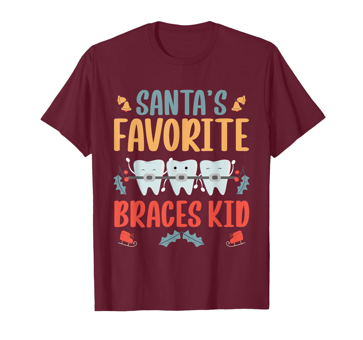 Santas Favorite Braces Kid Orthodontist Dentist T-Shirt