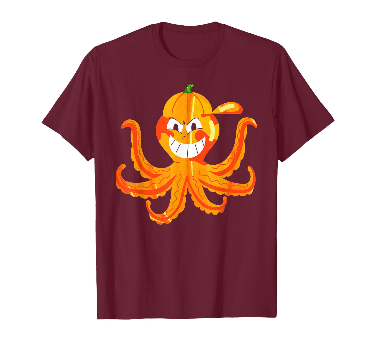 Funny Halloween Octopus Scary Spooky Pumpkin Kids Boys Girls T-Shirt
