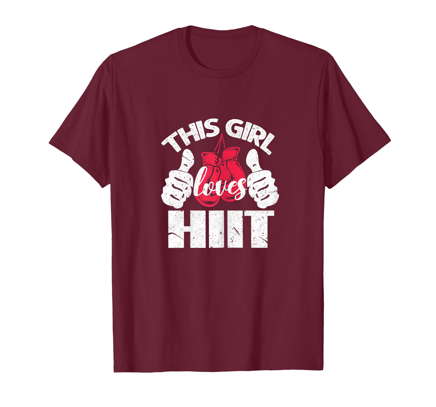 Womens This Girl Loves HIIT Gym Fitness Sport T-Shirt