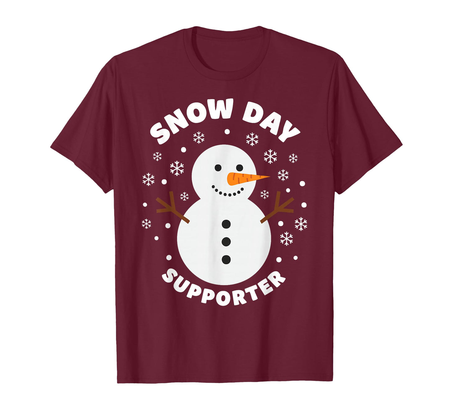 Snow Day Supporter Snowflake Funny Teacher Christmas Pajamas T-Shirt