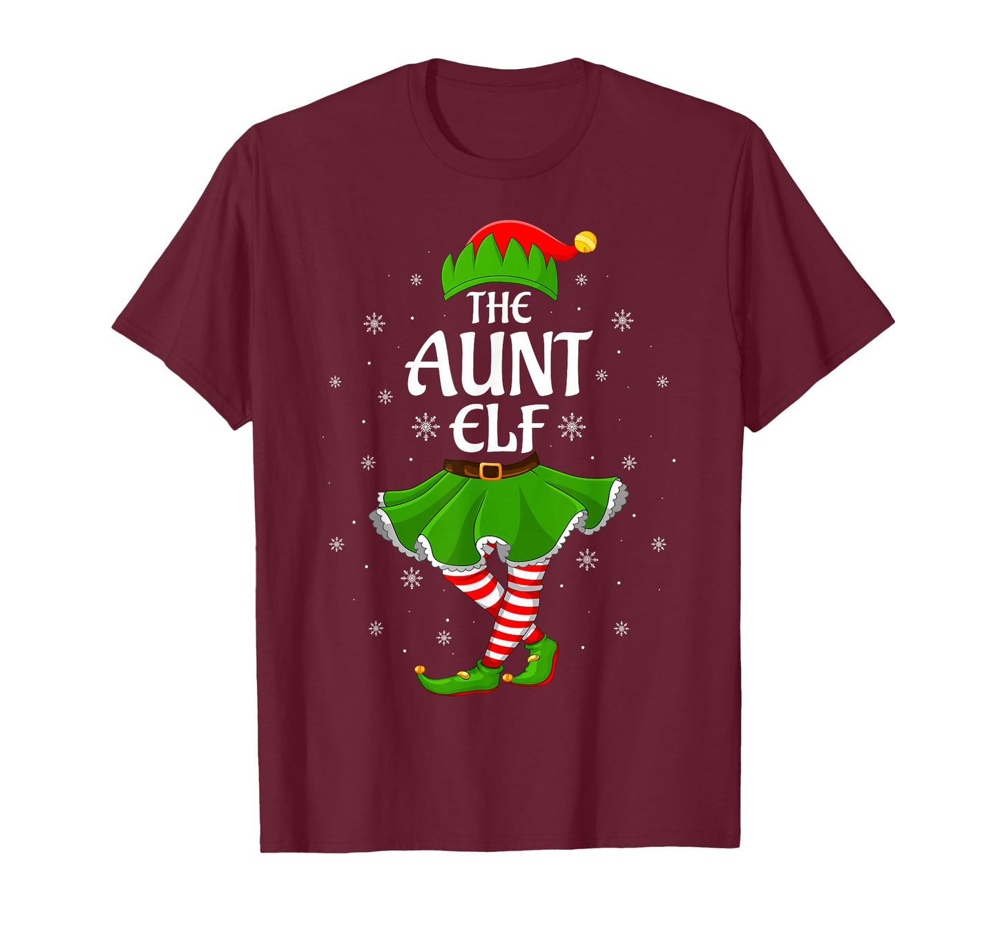 Aunt Elf Christmas Family Girls Women Elf Squad Xmas T-Shirt