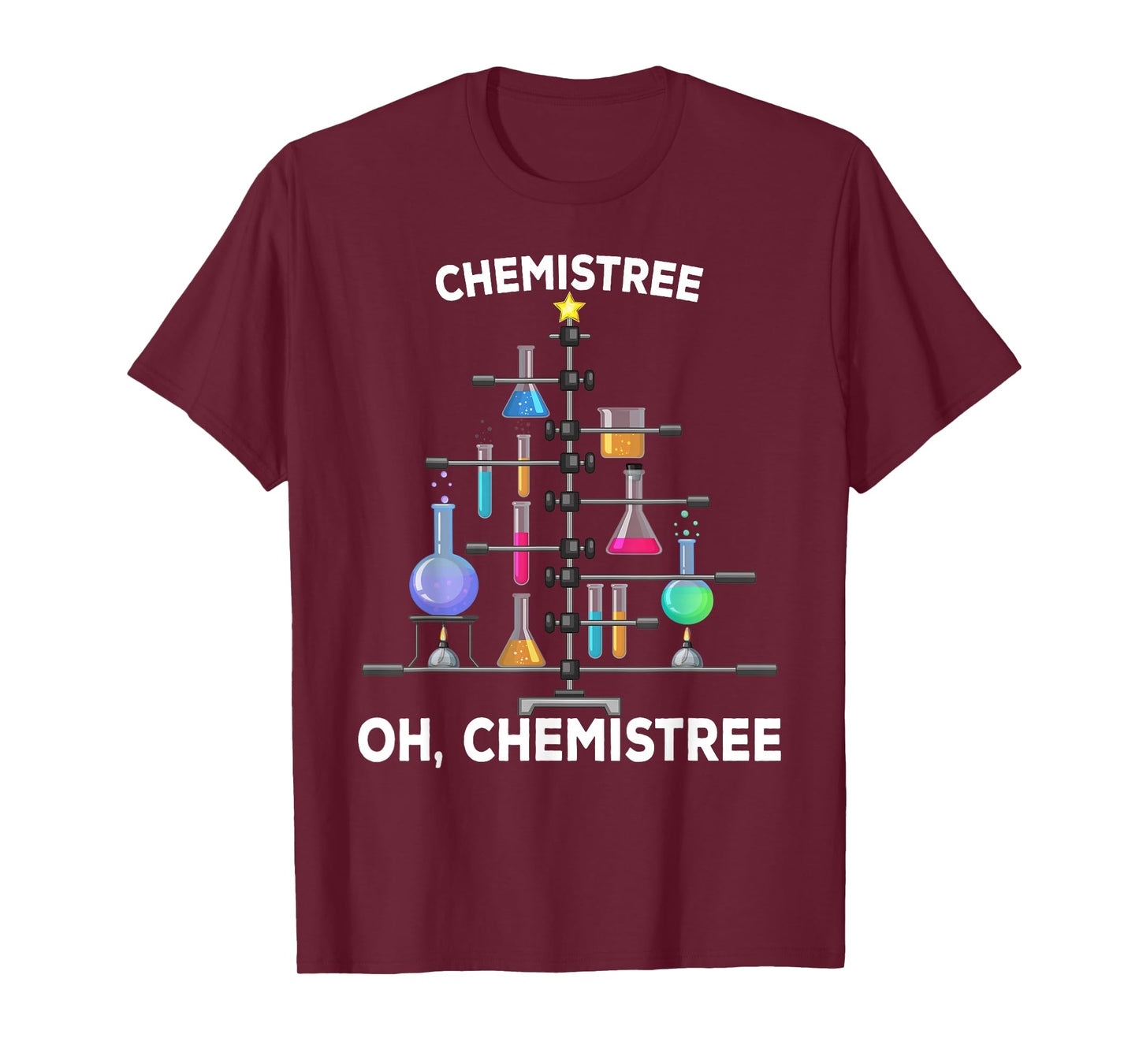 Chemistry Science Christmas Tree Funny Oh Chemistree T-Shirt
