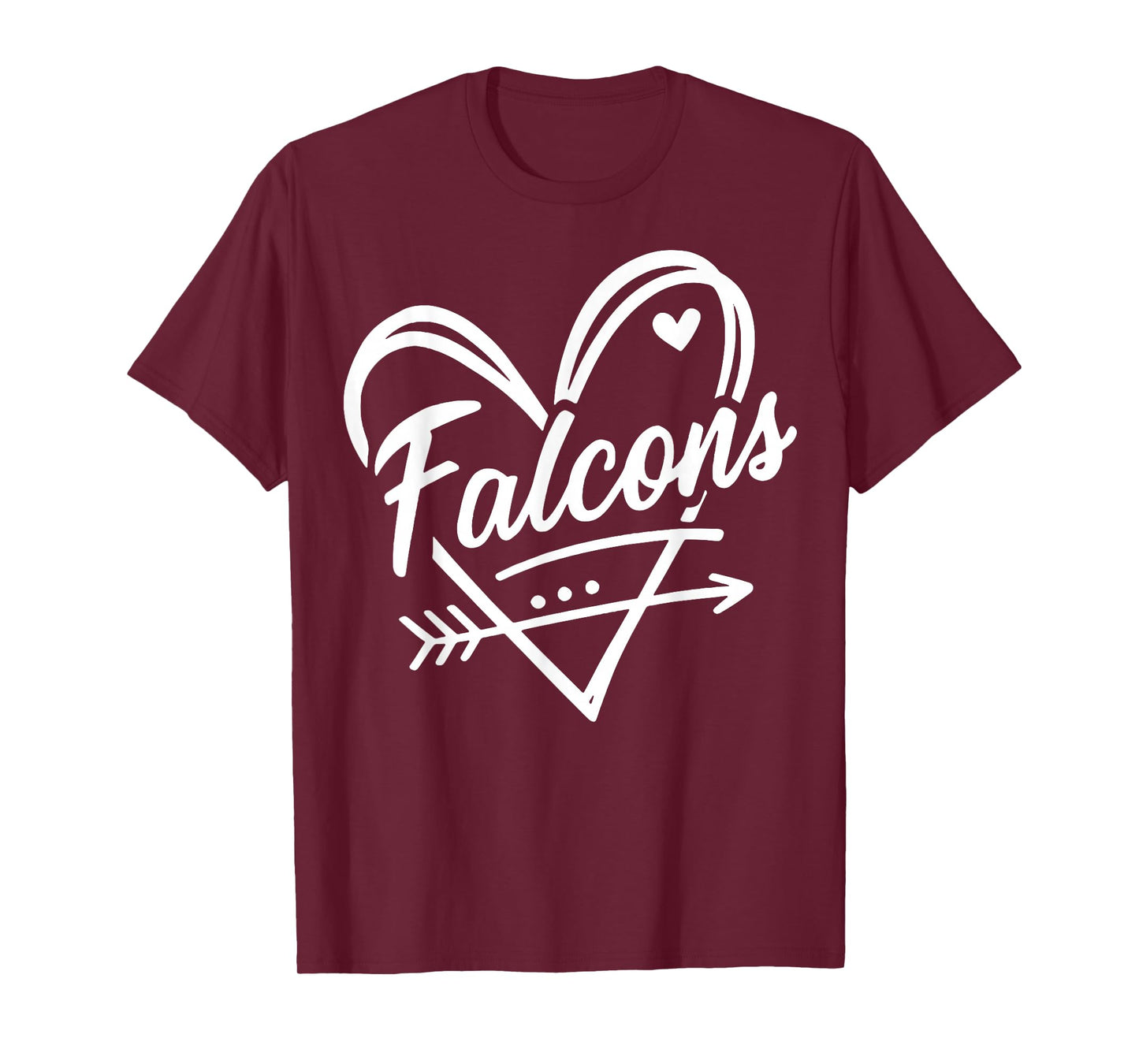 Vintage Falcons Heart Retro Gift for Men Women Kid Boy Girl T-Shirt