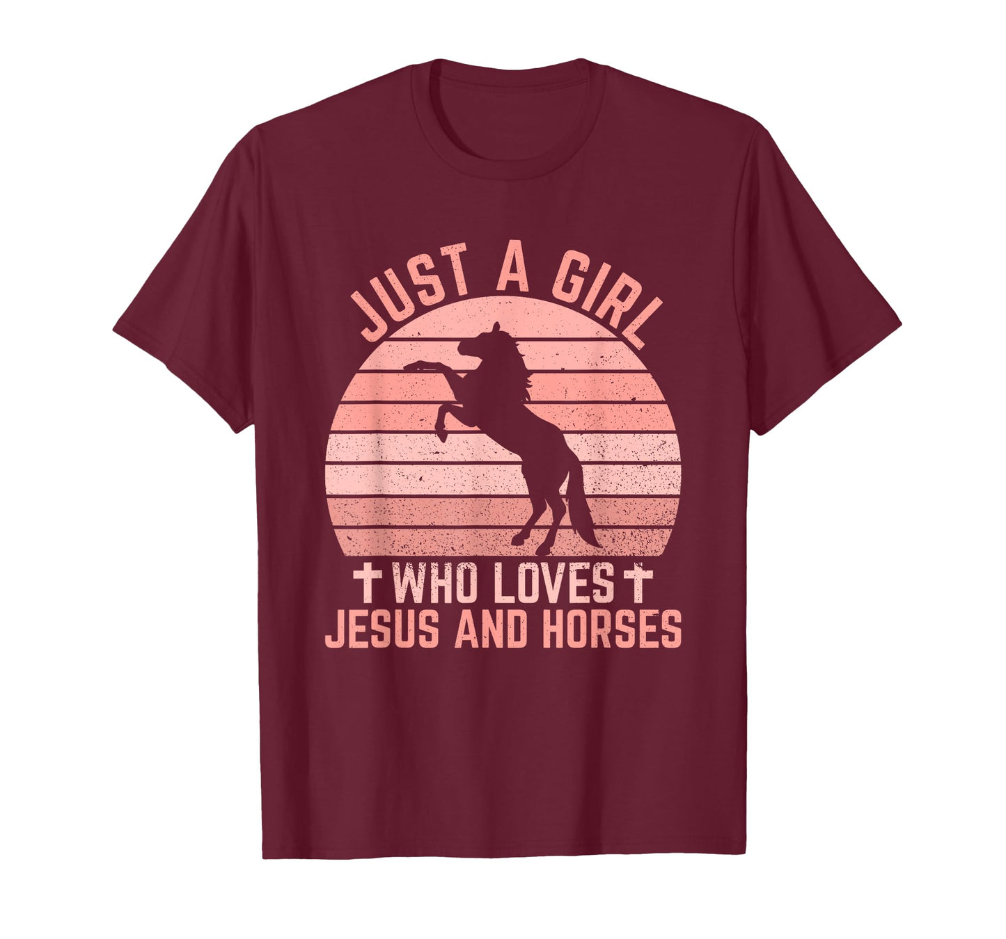 Just A Girl Who Loves Jesus And Horses - Christian Riders T-Shirt