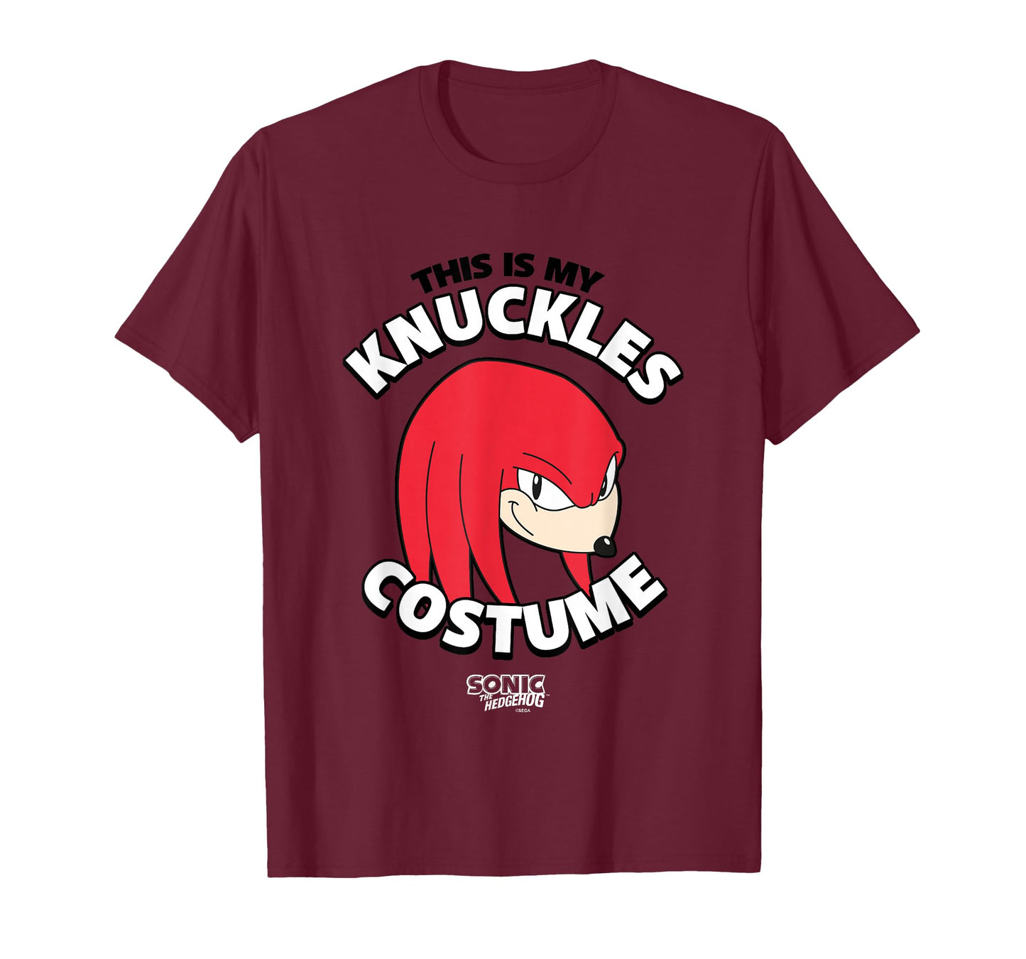 Sonic The Hedgehog Halloween Retro Knuckles Costume T-Shirt