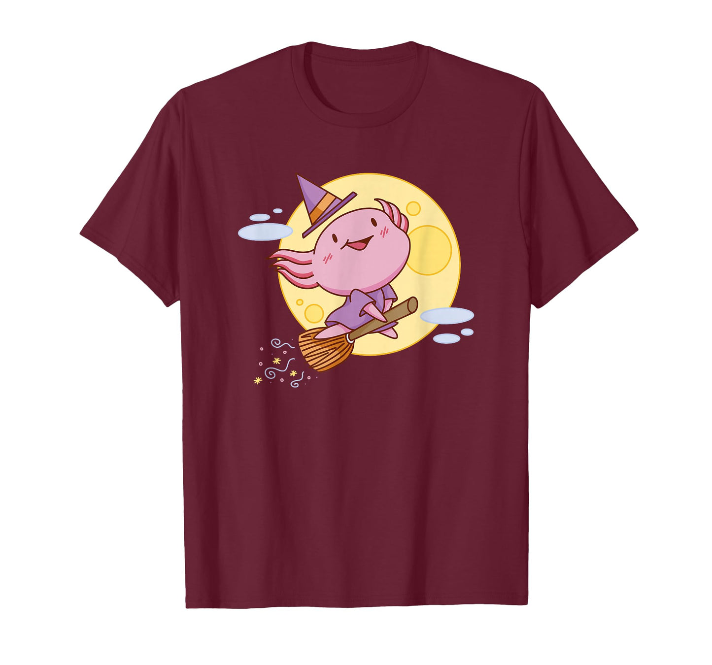 HEXALOTL Funny Axolotl Witch Halloween Kawaii Meme T-Shirt