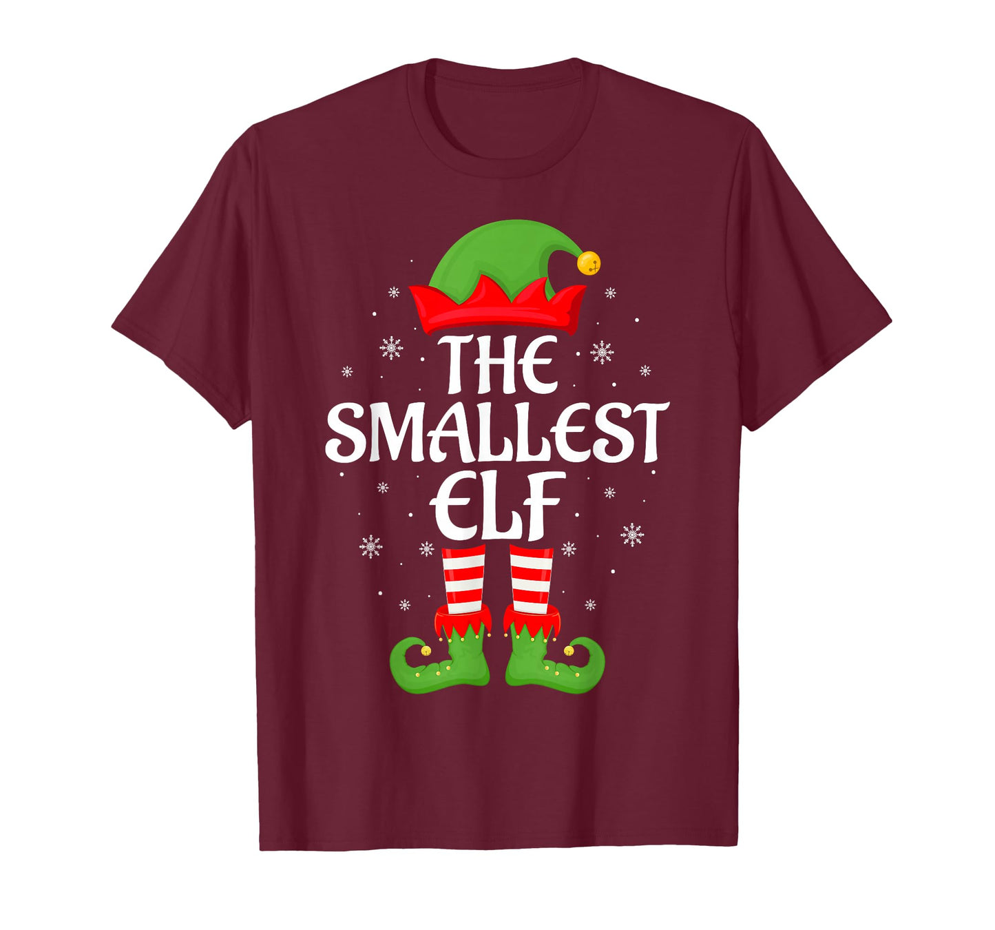 Smallest Elf Xmas Family Matching Elf Squad Christmas T-Shirt