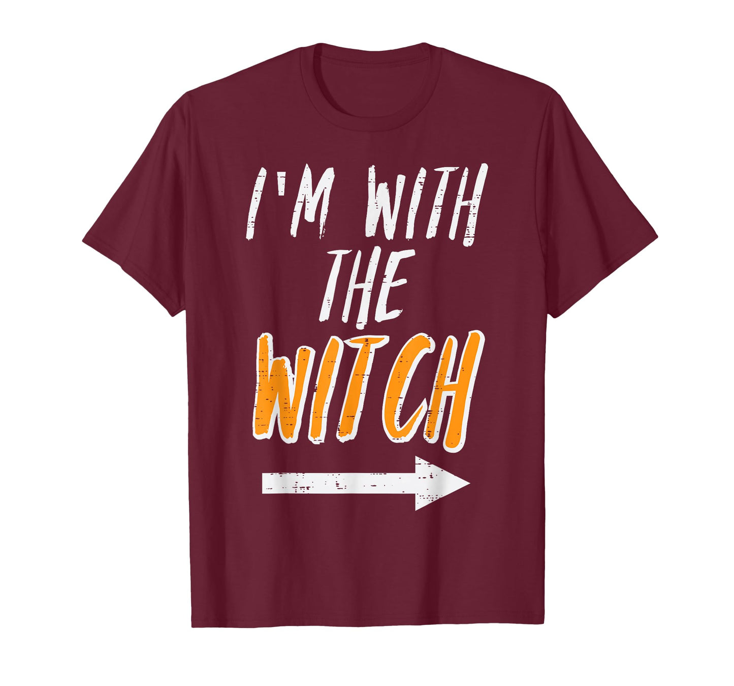 Halloween Matching Im with Witch Funny Costume Men Women Kid T-Shirt