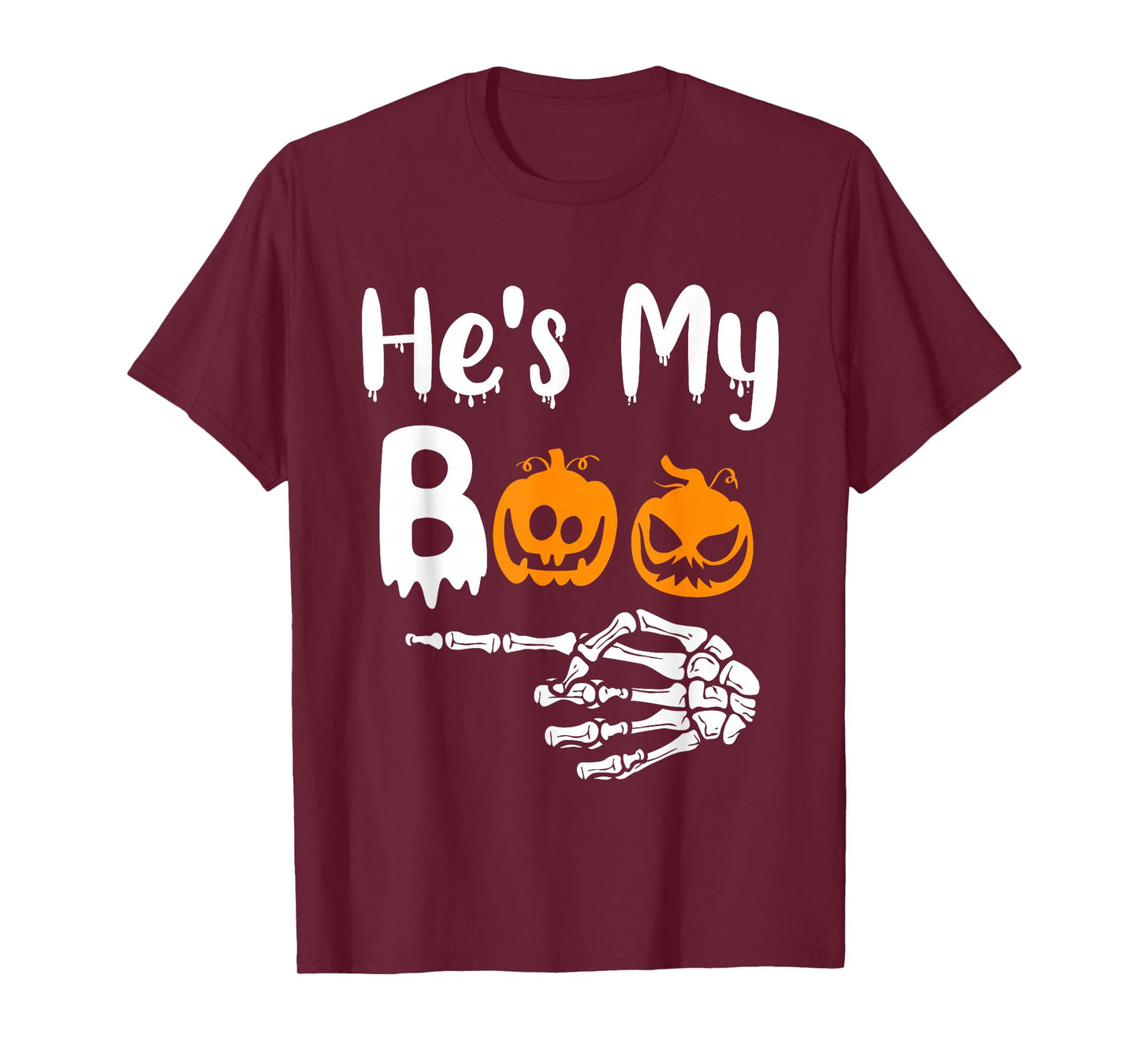 She's My Boo Matching Halloween Pajama Couples He's My Boo T-Shirt