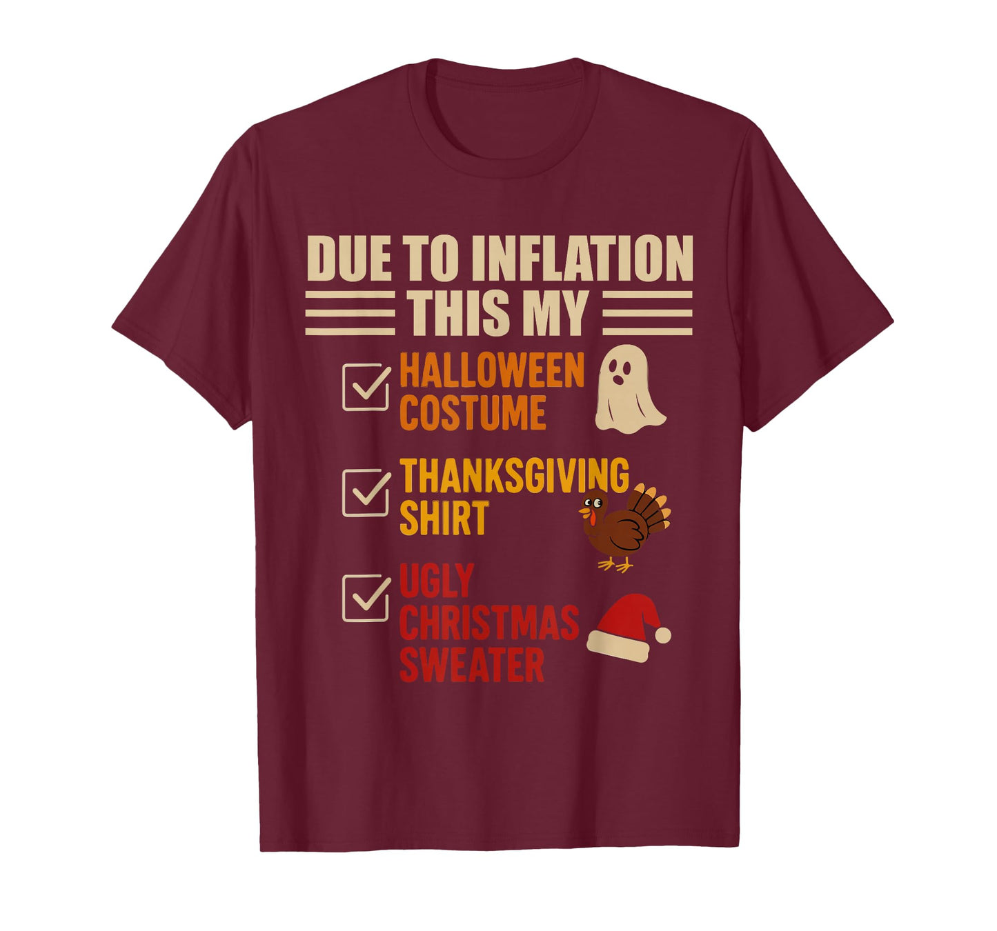 Due to Inflation This My Halloween Costume Men Women Funny T-Shirt