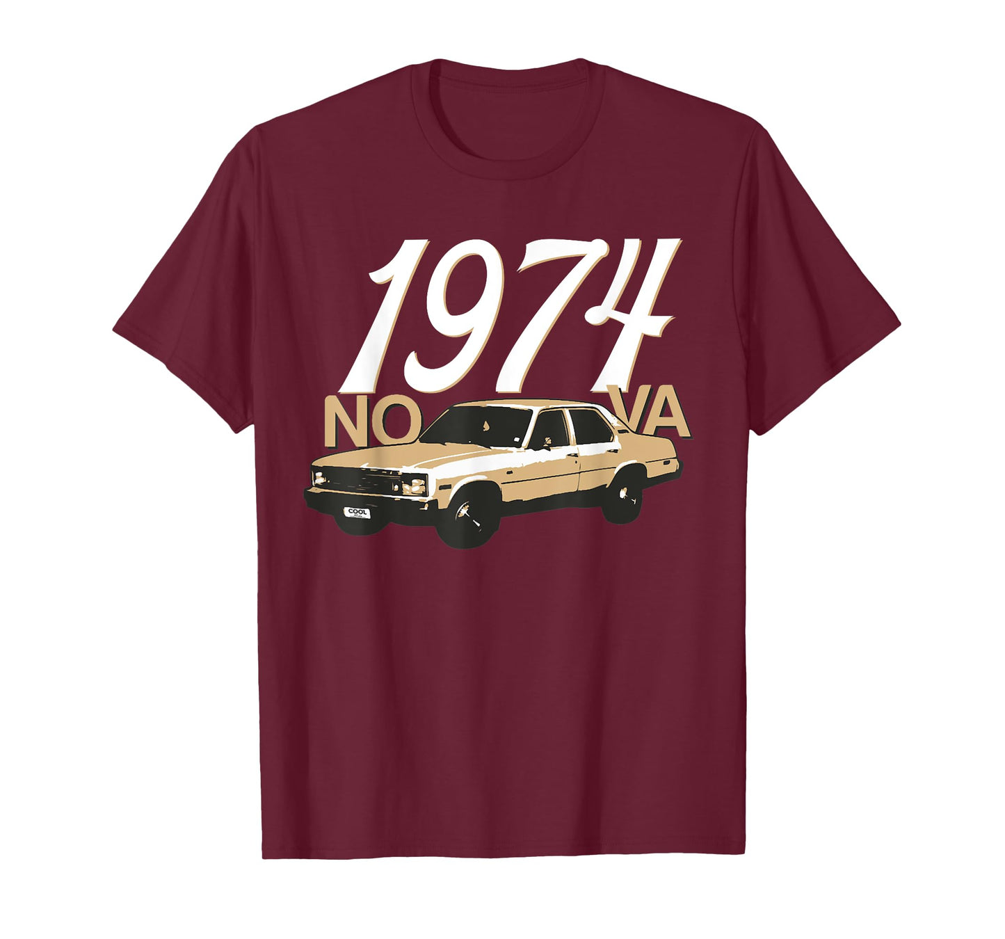 1974 74 Chevys Nova 2 Classic Car Old School Muscle Car T-Shirt