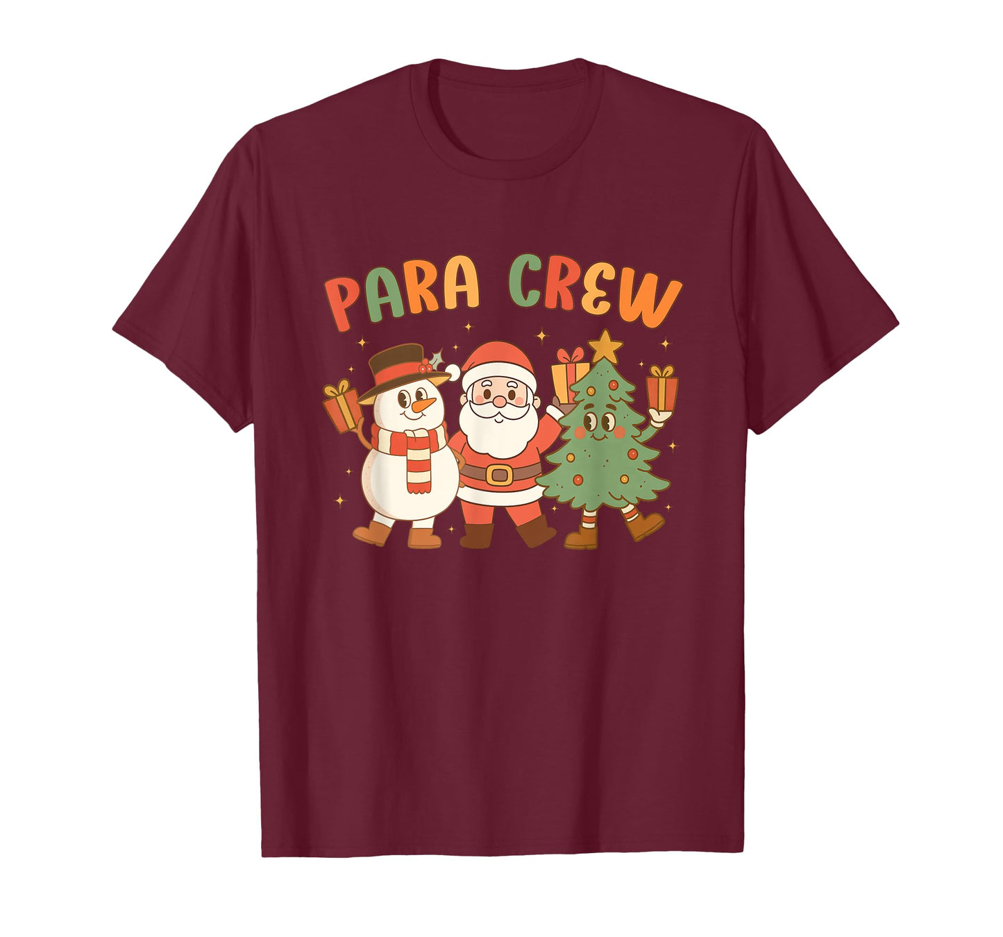 Retro Paraprofessional Crew Christmas Shirt Santa Claus T-Shirt