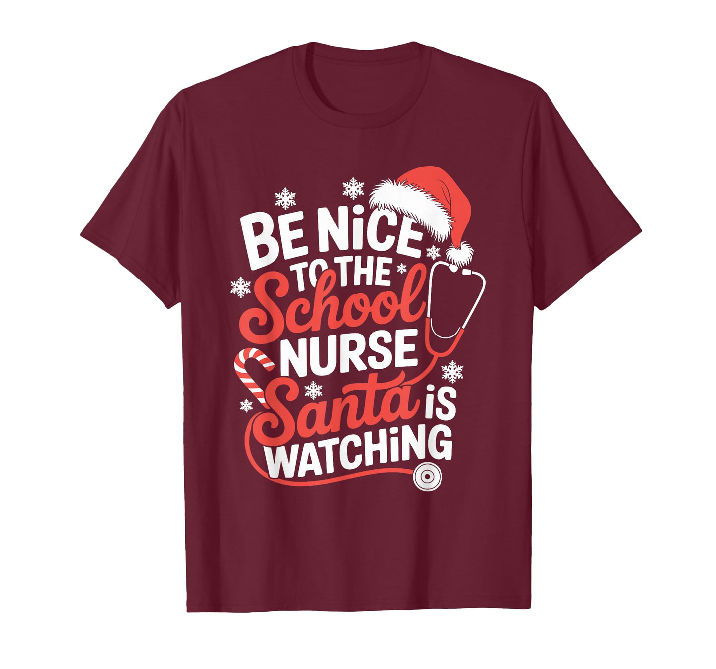 Funny School Nurse Christmas Nursing Humor Xmas T-Shirt