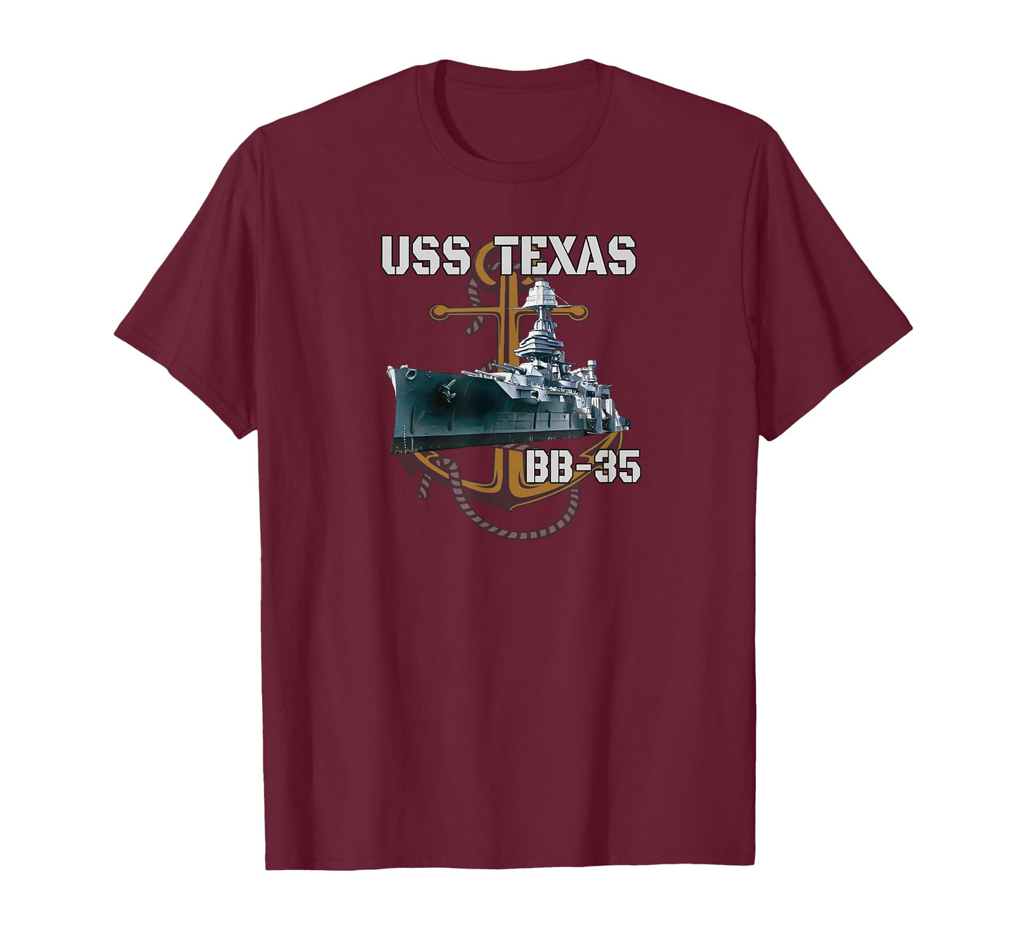 USS Texas BB-35 Battleship American WW1 Warship WW2 Veterans T-Shirt
