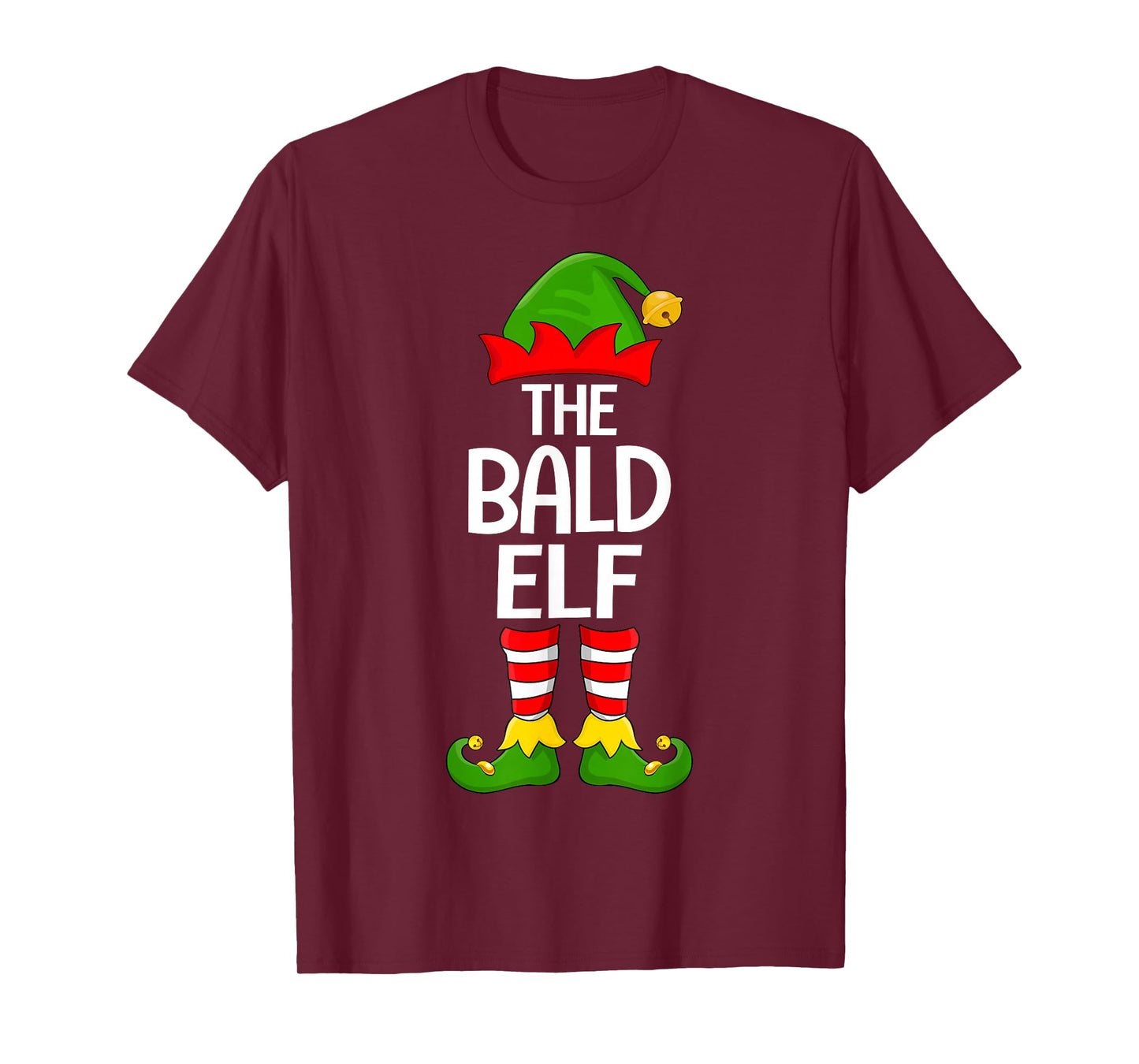 Bald Elf Xmas Matching Family Elf Squad Christmas T-Shirt
