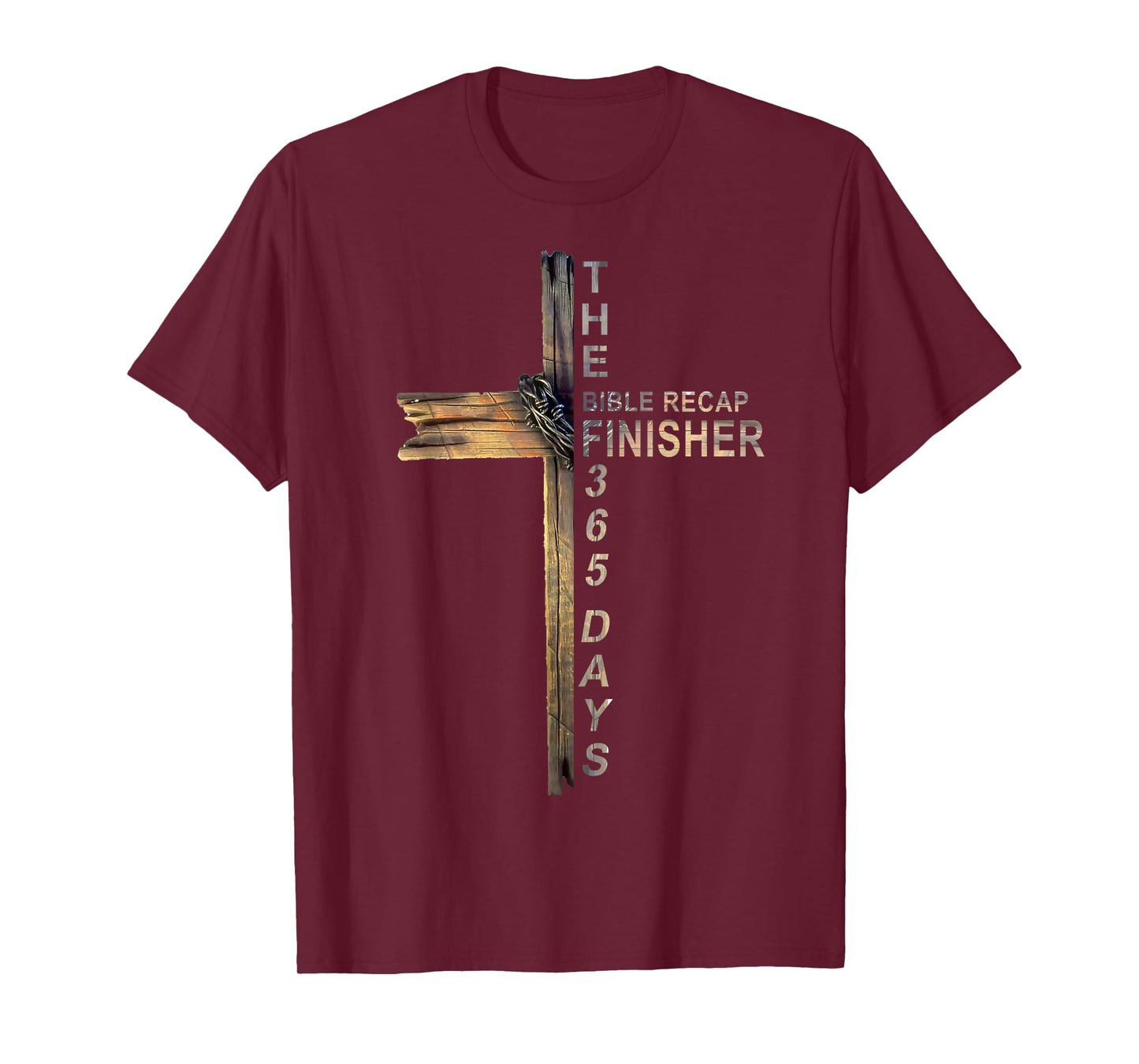 The Bible Recap Finisher 365 Days Cross Religious T-Shirt