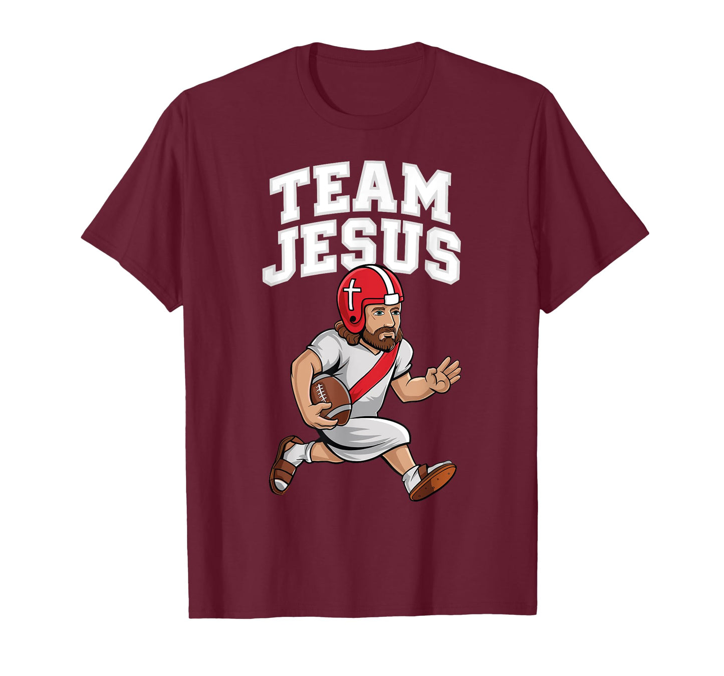 Team Jesus Football Scripture Faith Hope Game Touchdown God T-Shirt