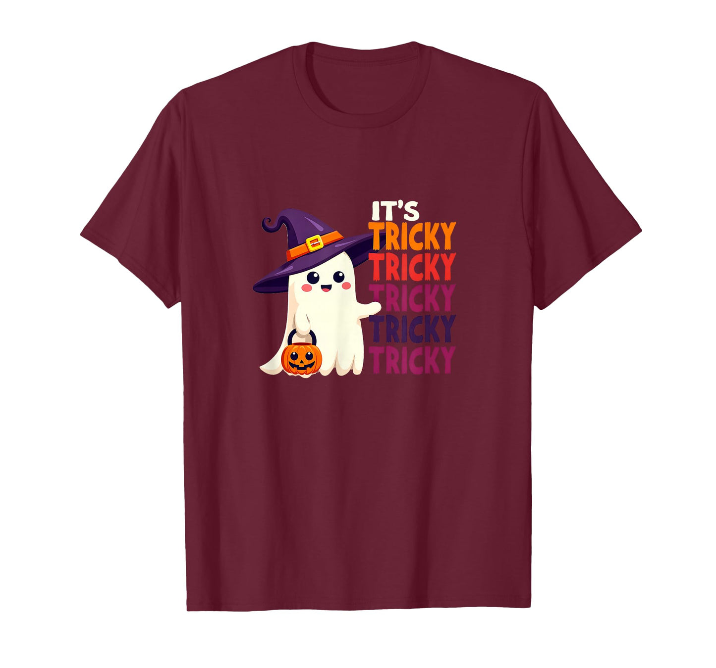 Its Tricky Tricky Tricky Cute Halloween Ghost T-Shirt