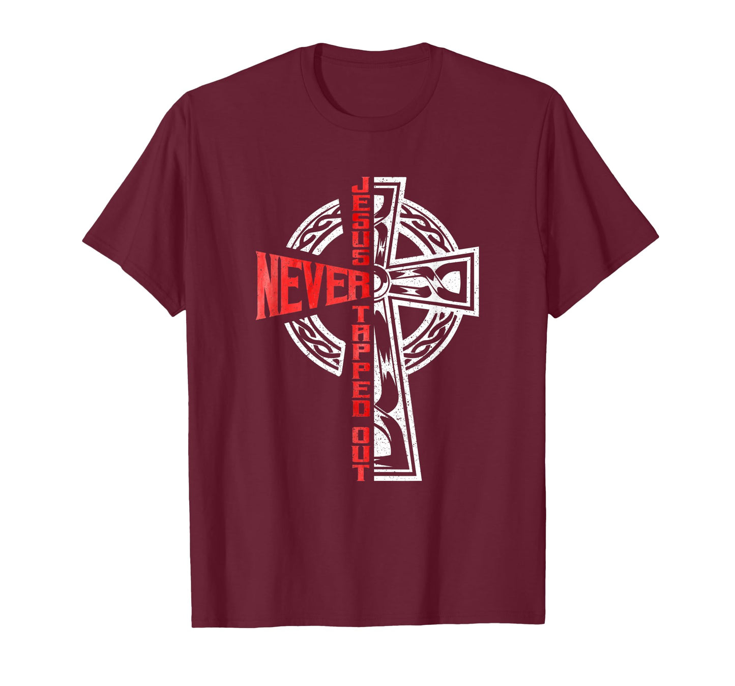 Jesus Never Tapped Out Christian Faith Wrestling T-Shirt