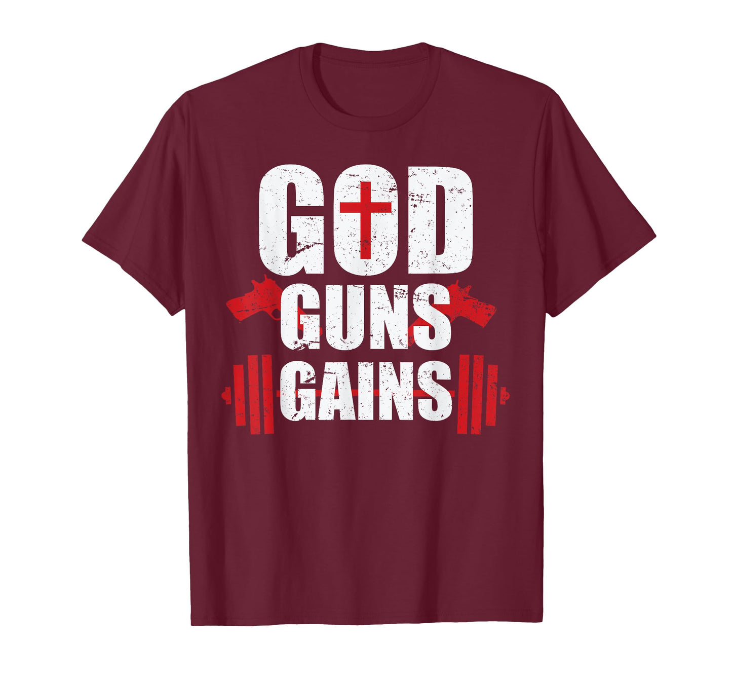 God Guns Gains T Shirt for Men T-Shirt