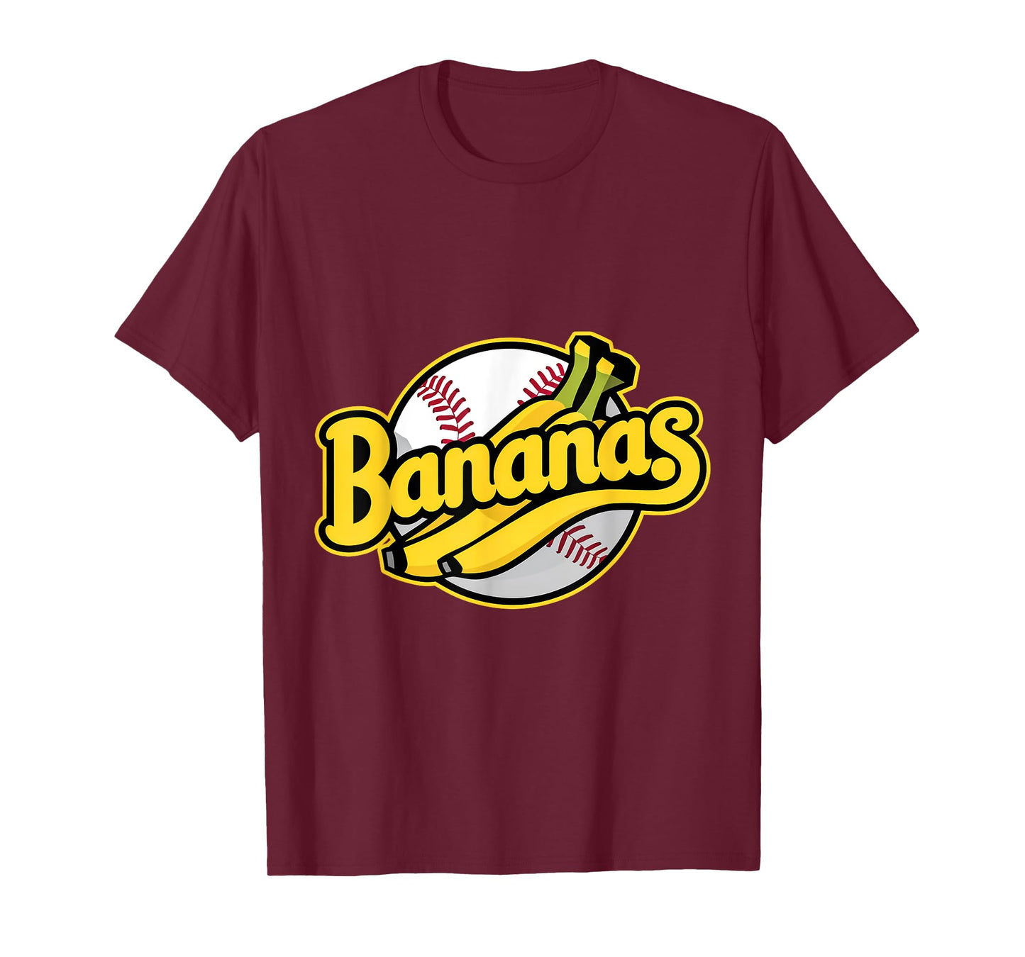 Funny Bananas Baseball Vintage Graphic T-Shirt