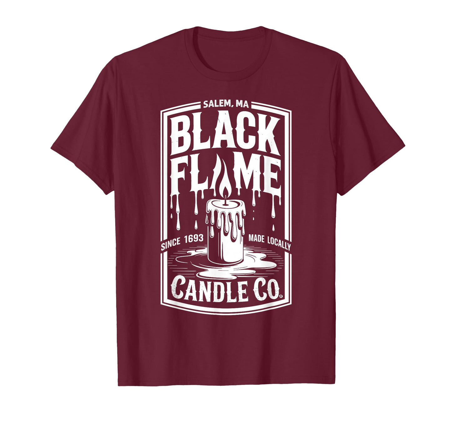 Black Flame Candle Co Company Funny Halloween Witch T-Shirt