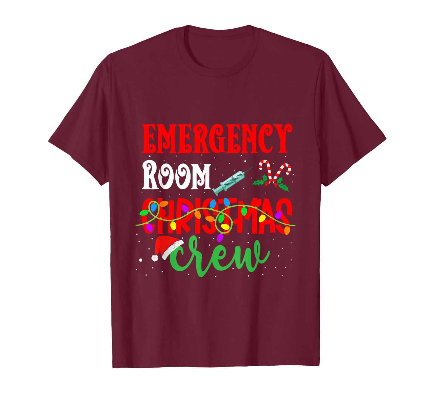 Emergency Room Christmas Crew ER Nurse Xmas Holiday Nursing T-Shirt