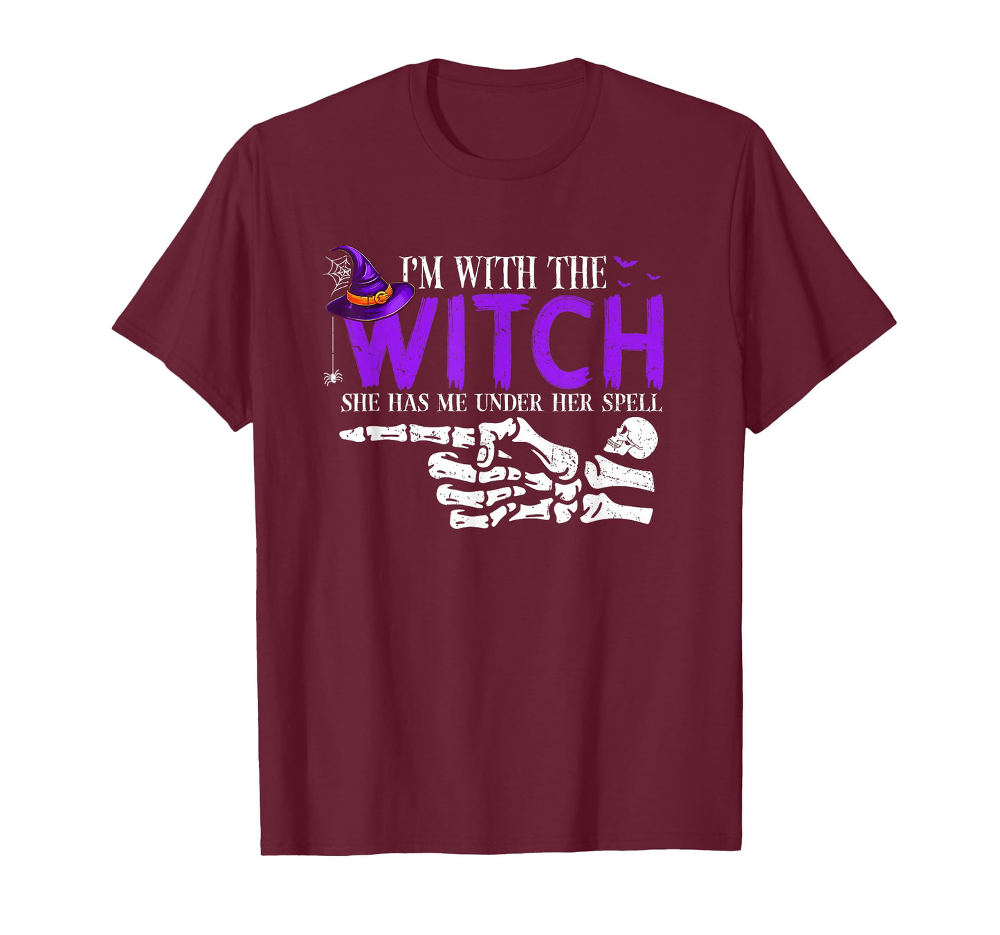 I'm with The Witch Funny Halloween Couple Costume Party T-Shirt