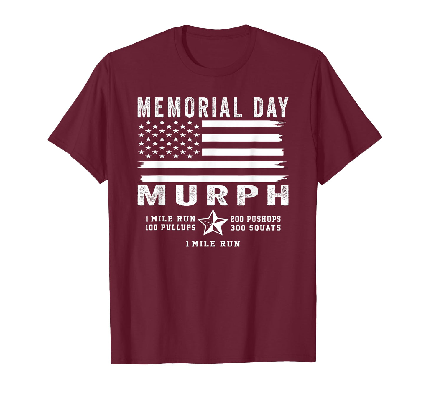 Murph Challenge Memorial Day Workout Gym US Flag Patriotic T-Shirt