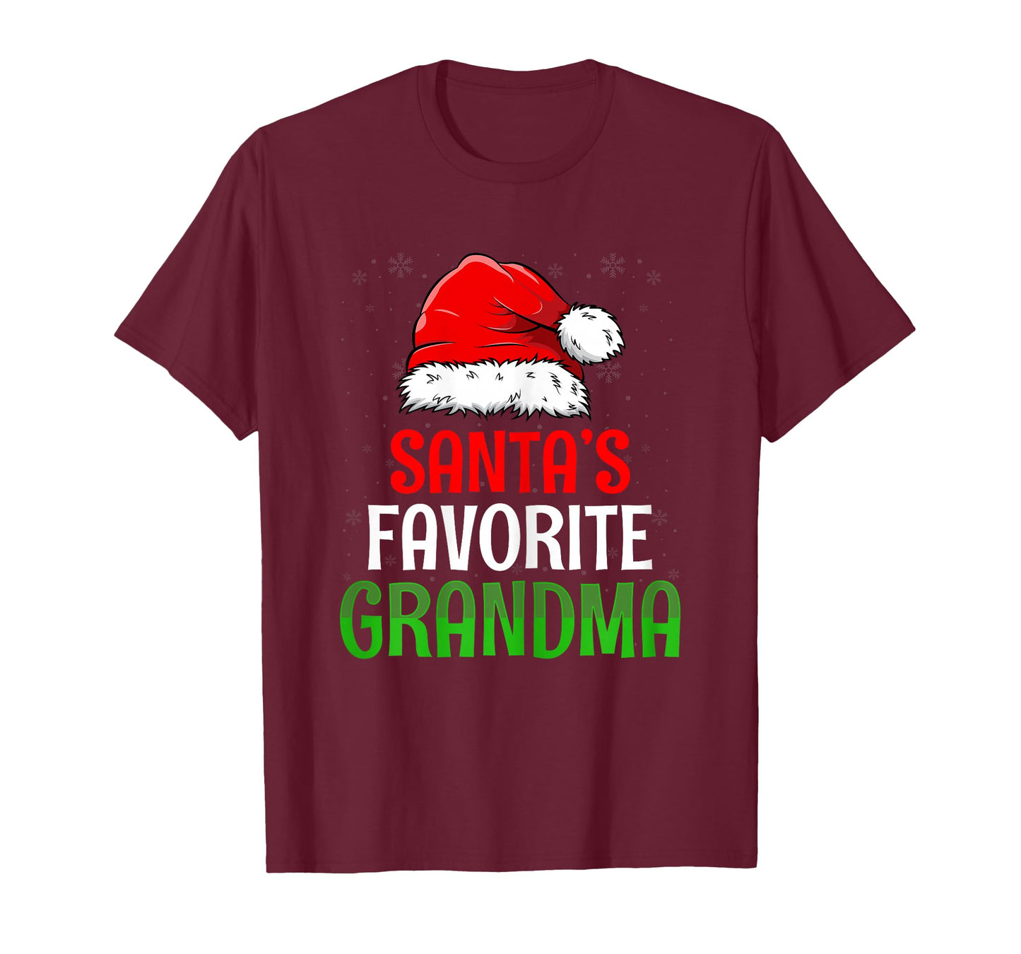 Santa's Favorite Grandma Xmas Holiday Christmas Grandmother T-Shirt