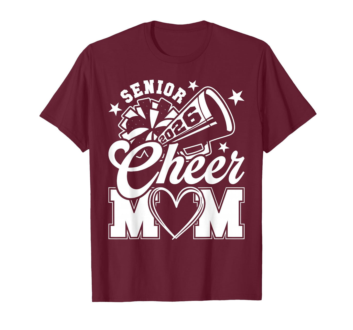 Senior Cheer Mom 2026 Proud Cheerleader Mom Class of 2026 T-Shirt