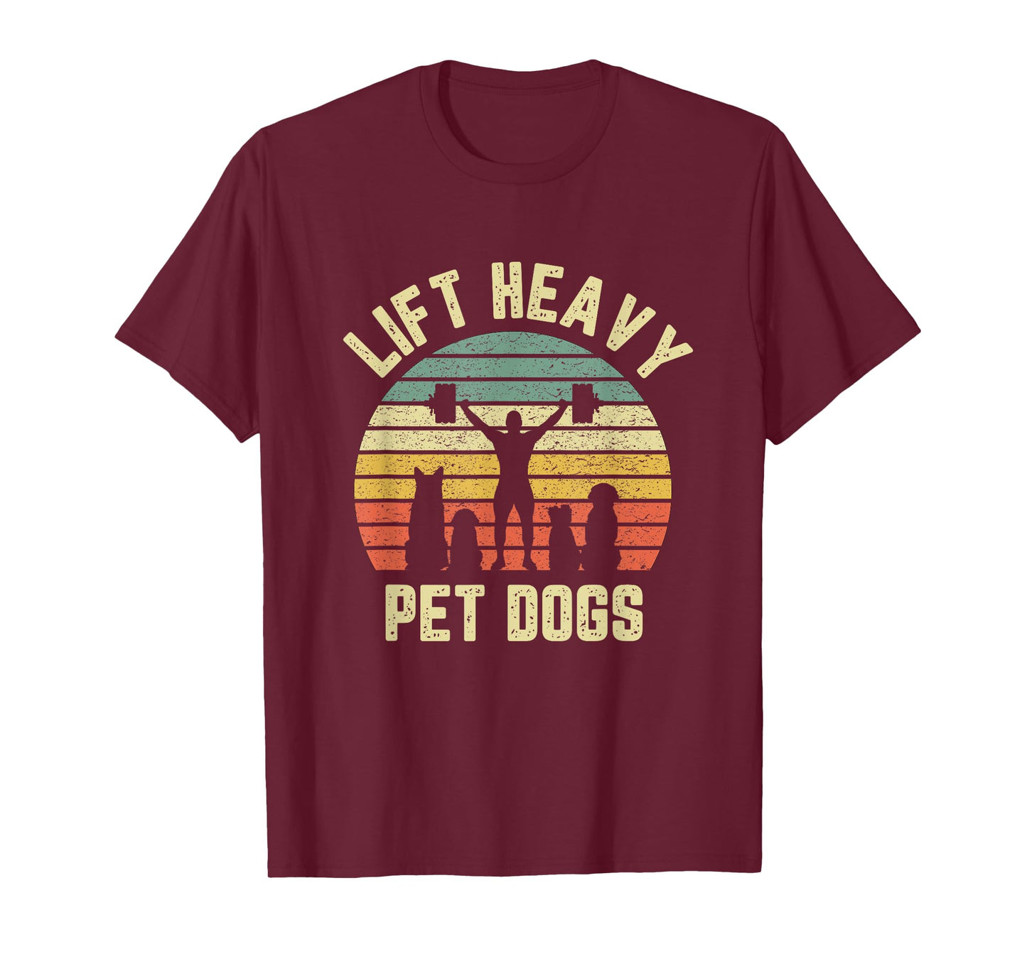 Funny Lift Heavy Pet Dogs Gym Fitness Weight Lifting T-Shirt