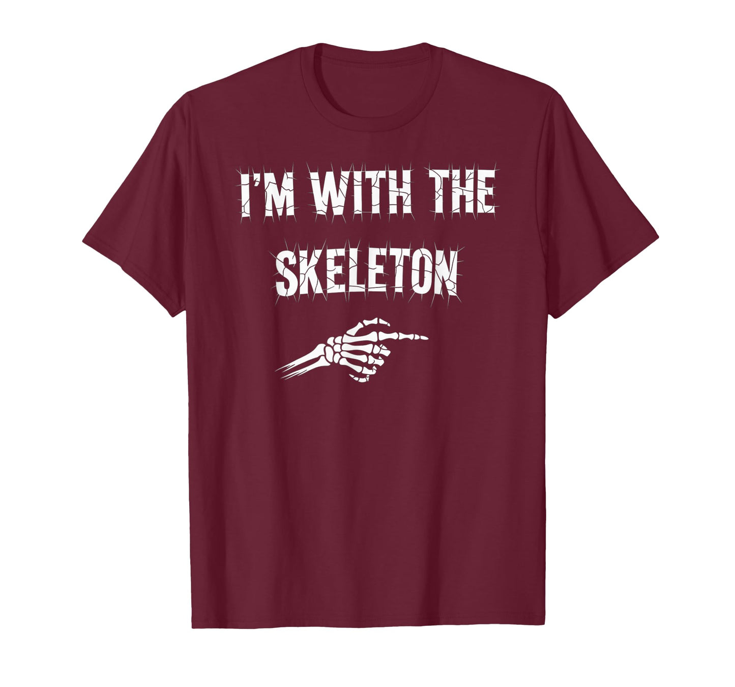 I'm with Skeleton Halloween Costume Couples Matching Gifts T-Shirt
