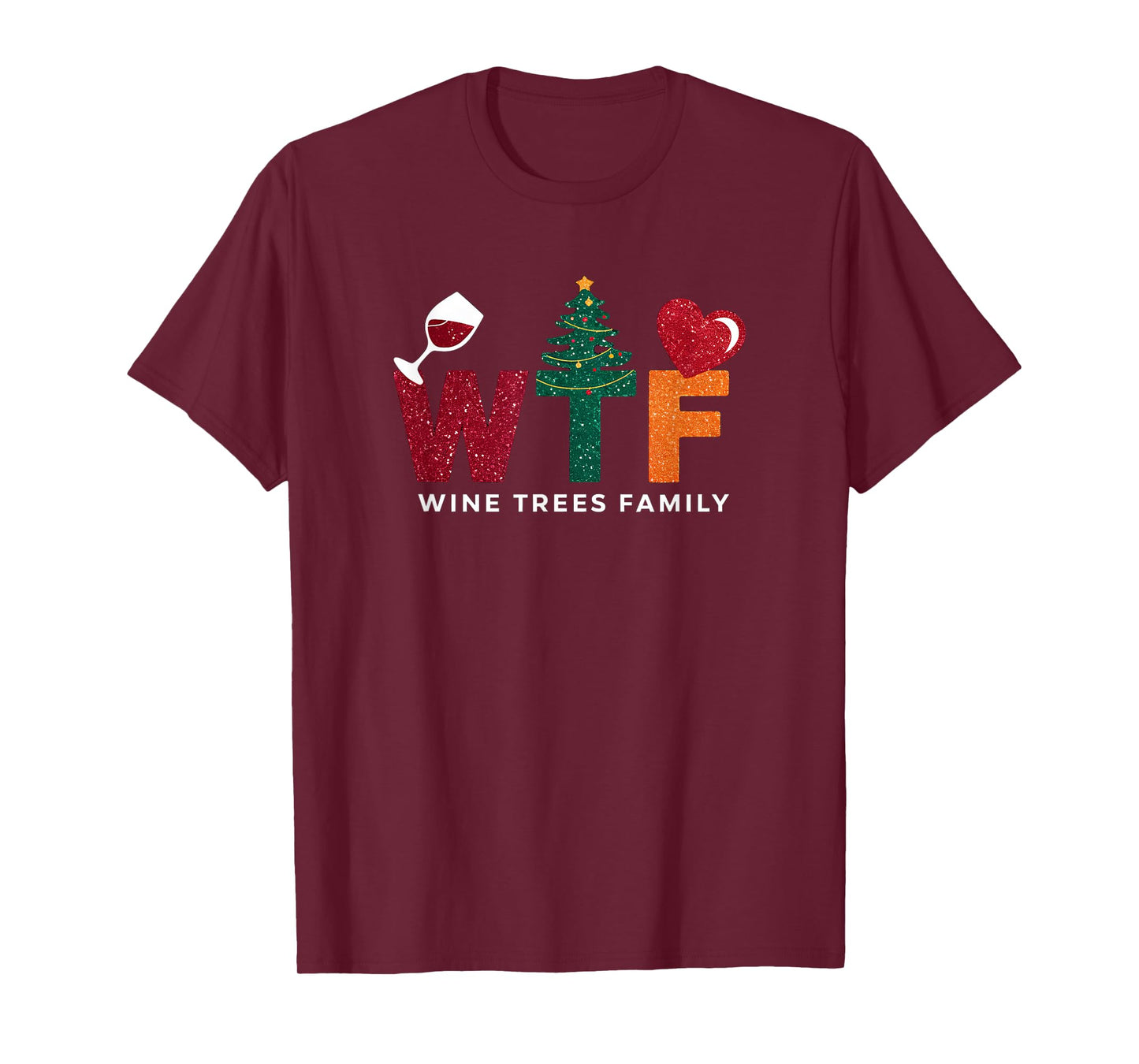 Christmas WTF Wine Trees Family Santa Christmastree T-Shirt