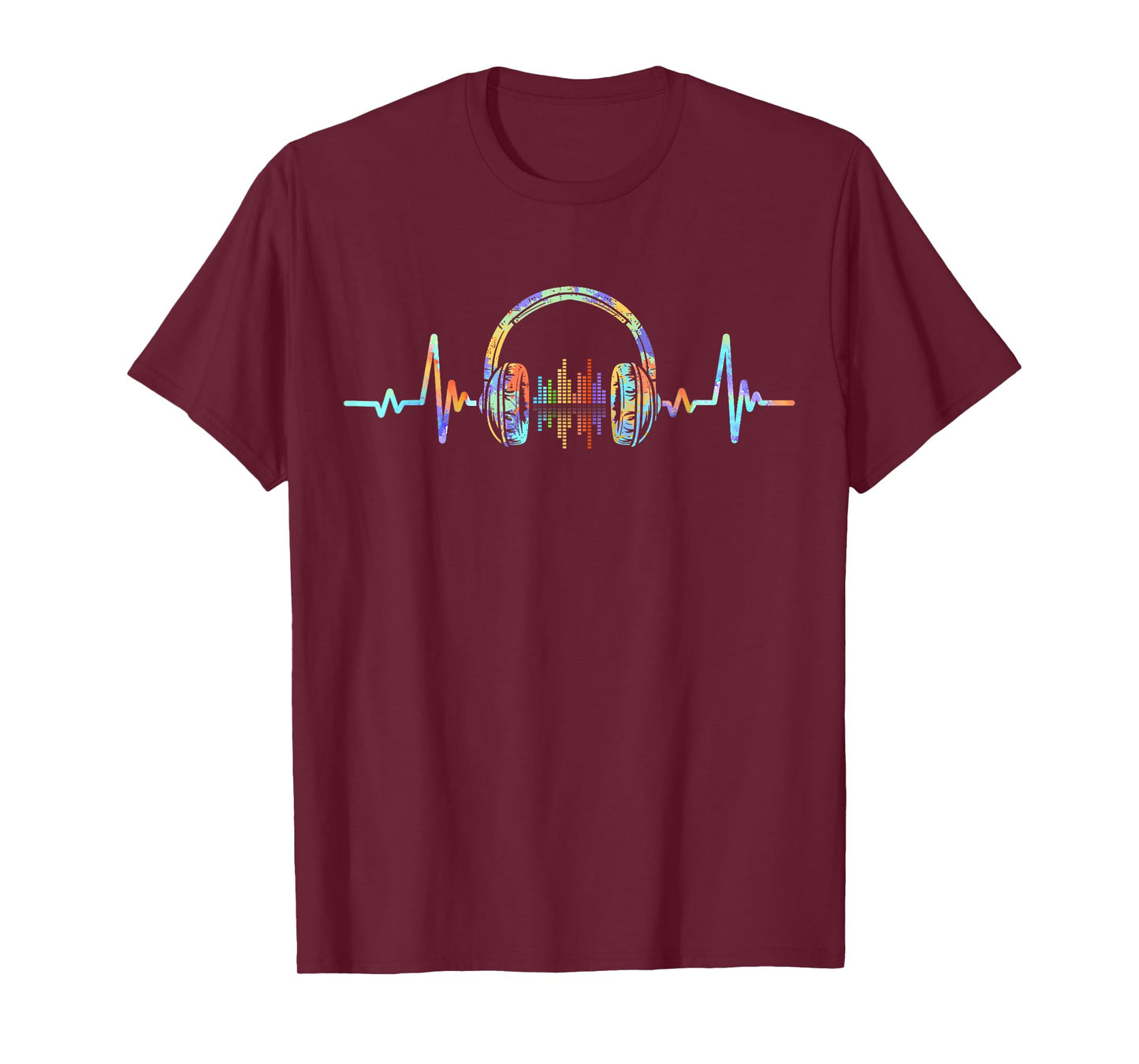 Heartbeat Headphone Tie Dye Sound Lover Engineer Producer DJ T-Shirt