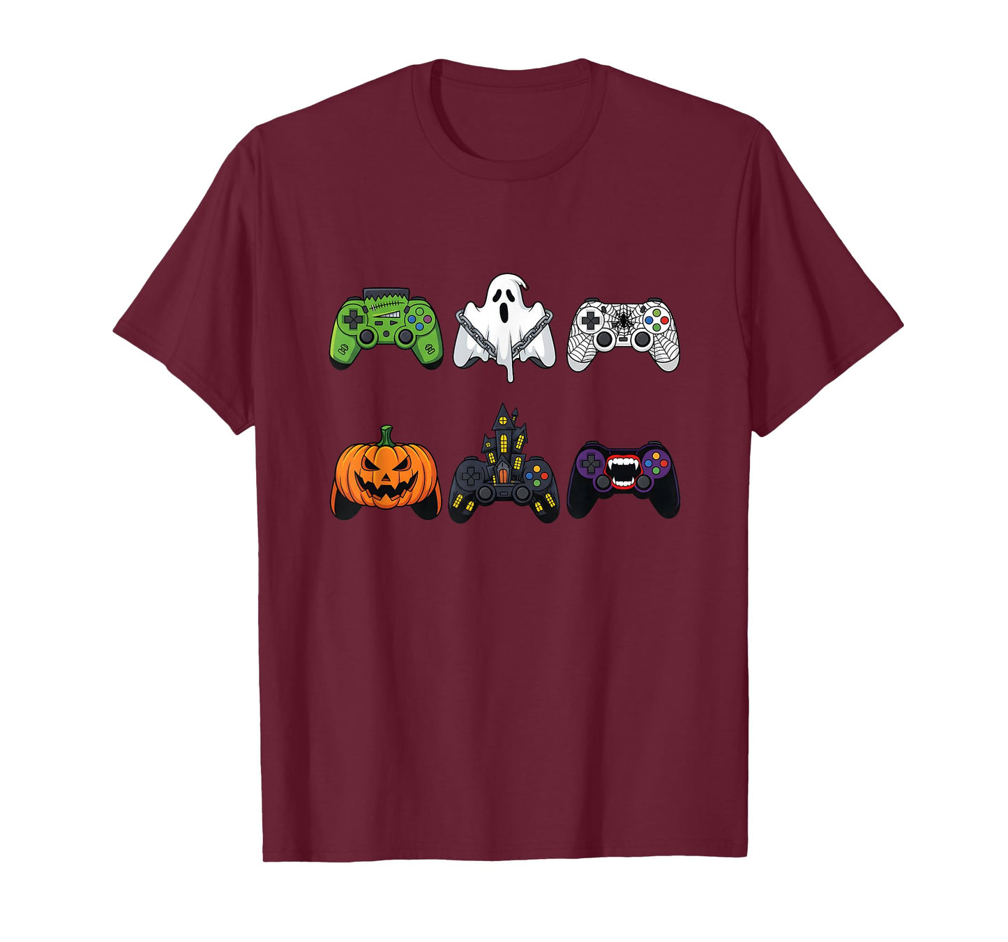 Funny Gamer Halloween Skeleton Pumpkin Tee T-Shirt