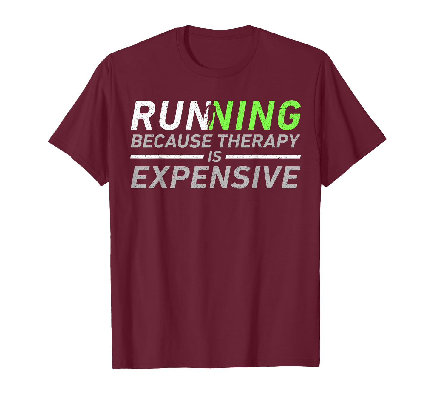 Running Therapy Funny Marathon Racer Runner Run Humor Outfit T-Shirt