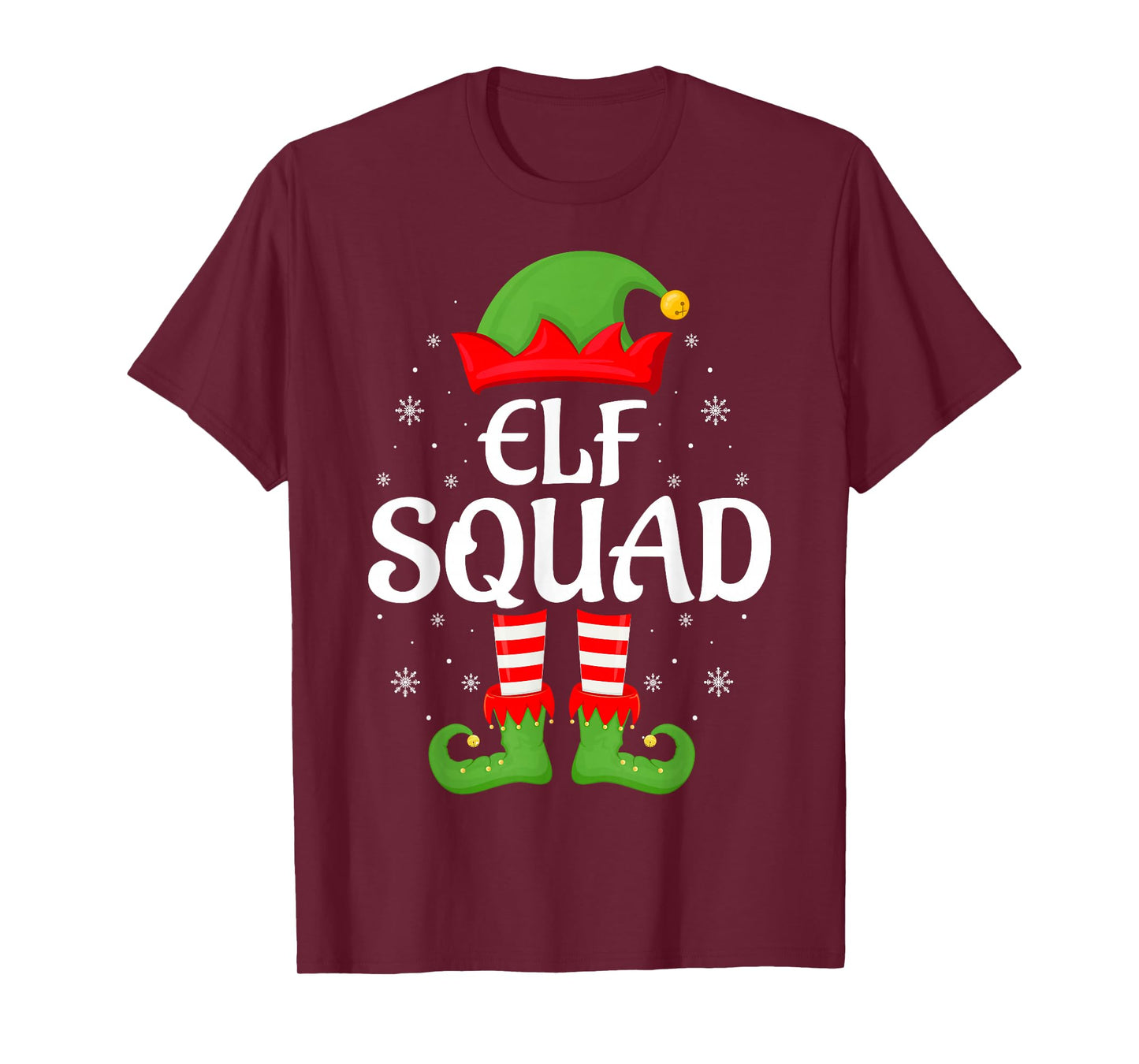 Elf Squad Christmas Pajamas Matching Family Group Elf Xmas T-Shirt
