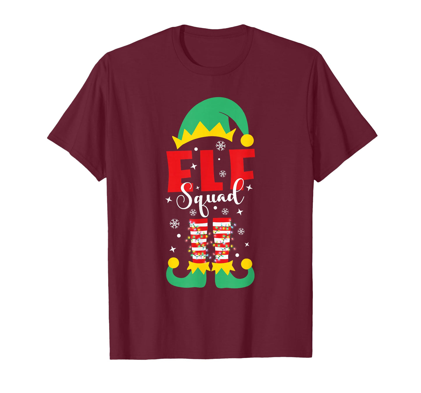 Elf Family Christmas Matching Pajamas Funny Xmas Elf Squad T-Shirt