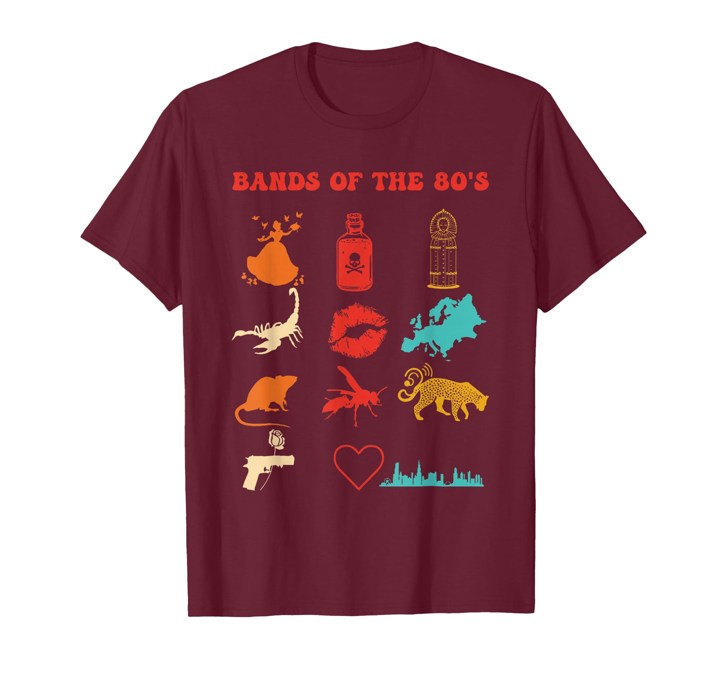 Bands Of The 80's Retro Vintage Design T-Shirt