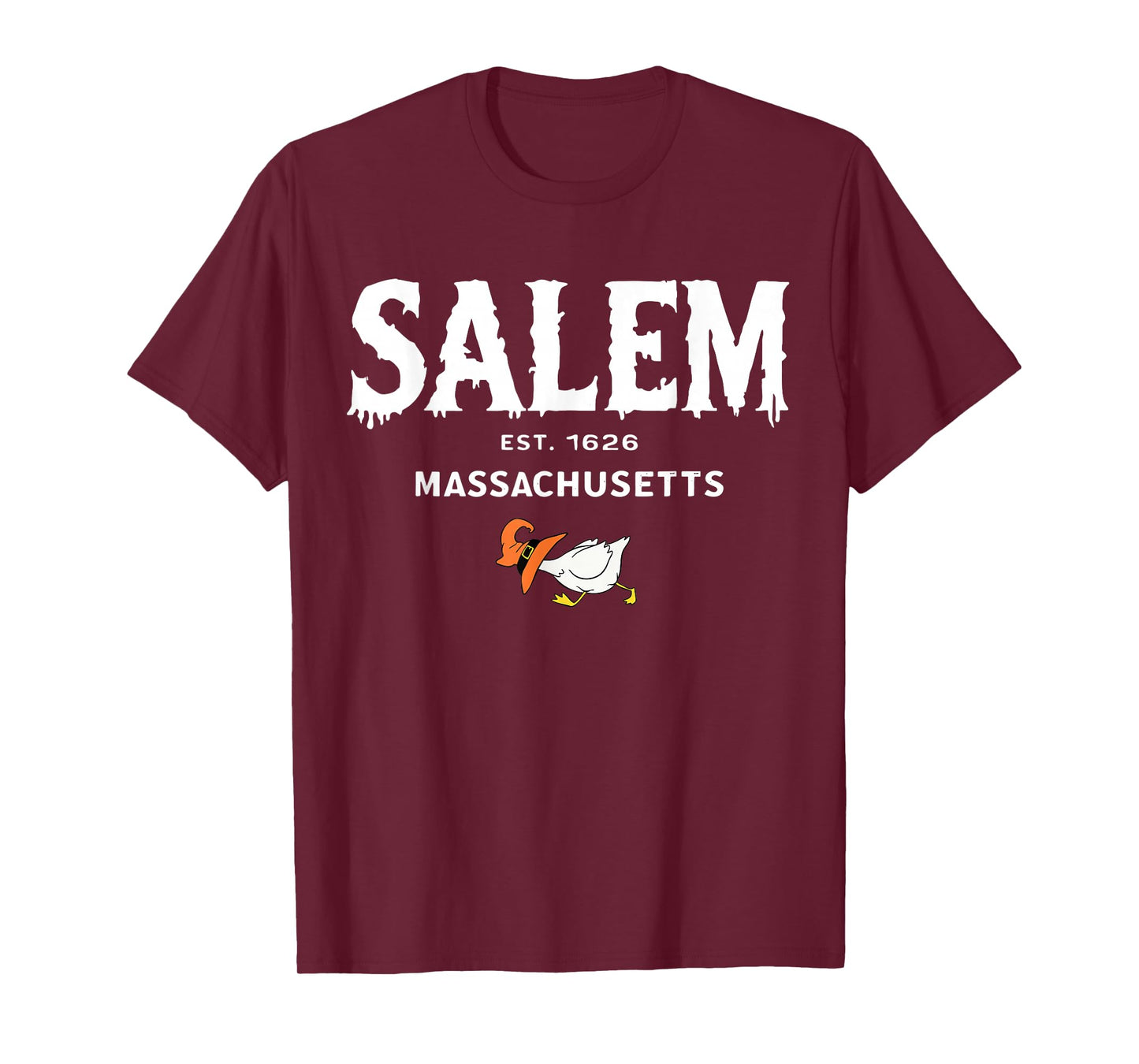 Salem 1626 Massachusetts MA Halloween Duck Witch Costume T-Shirt
