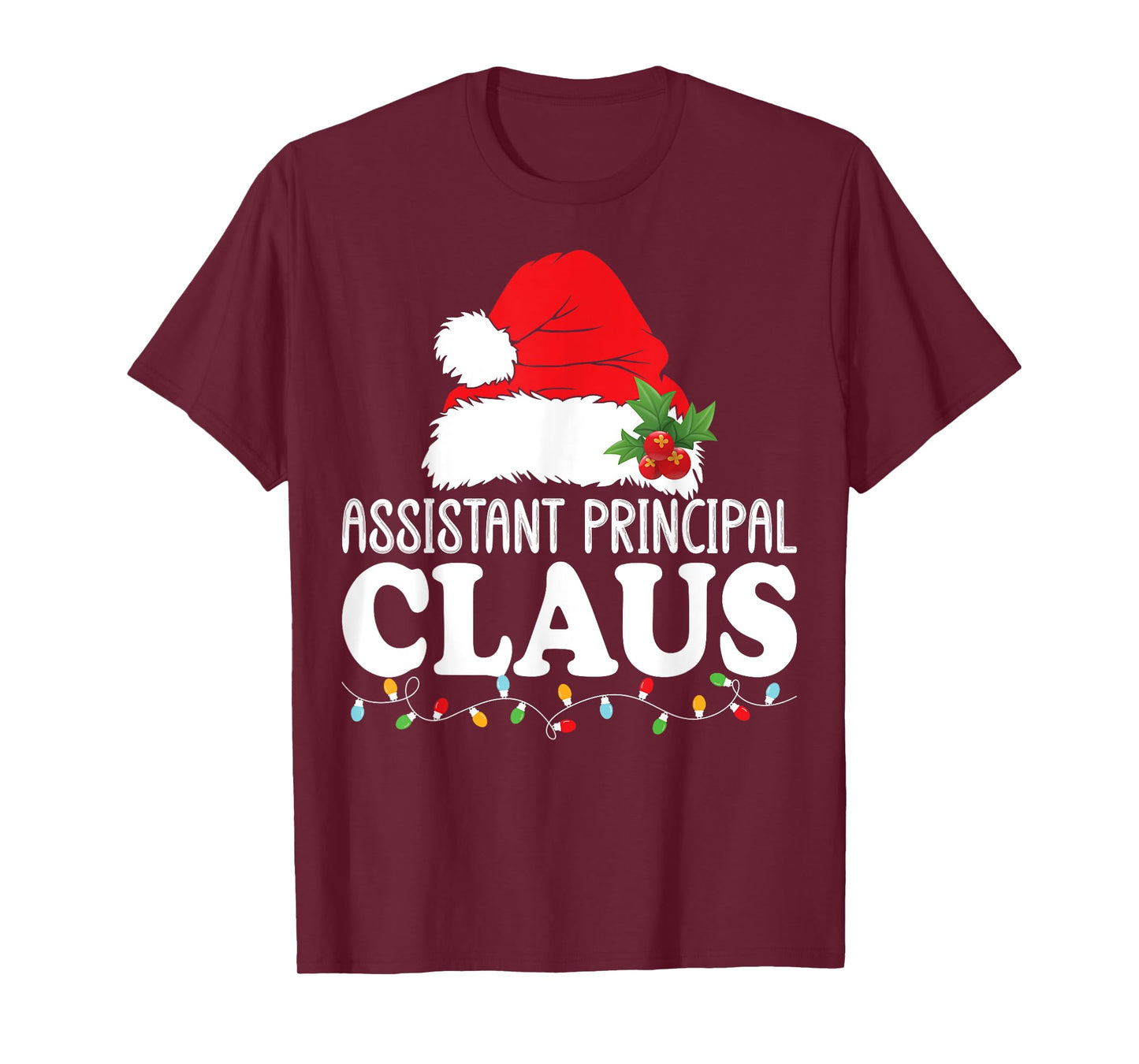 Assistant Principal Claus Santa Hat Christmas Vice Principal T-Shirt