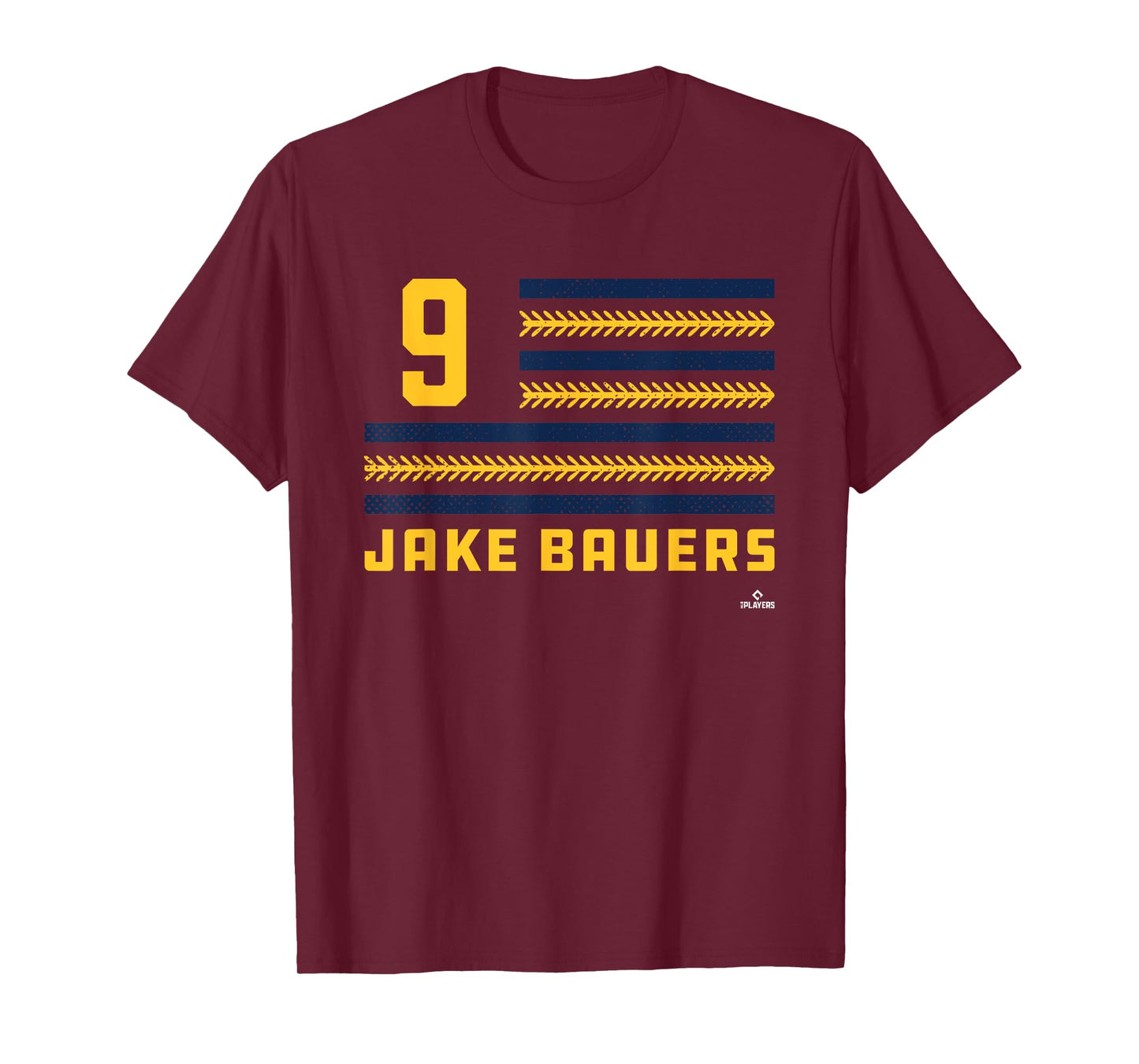 Flag Stripes Jake Bauers Milwaukee Baseball MLBPA T-Shirt