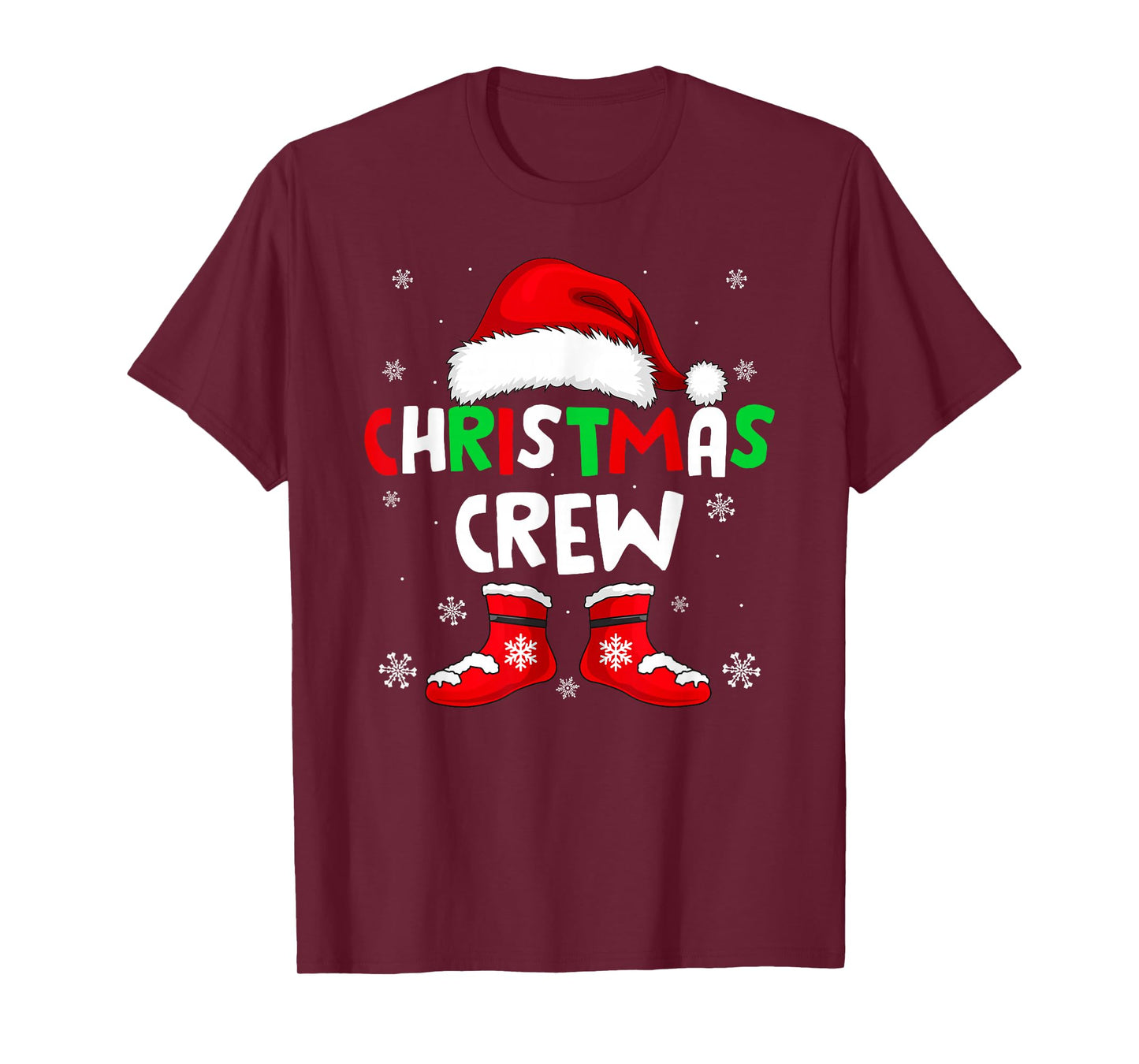 Christmas Crew Matching Family Squad Santa Christmas Pajamas T-Shirt