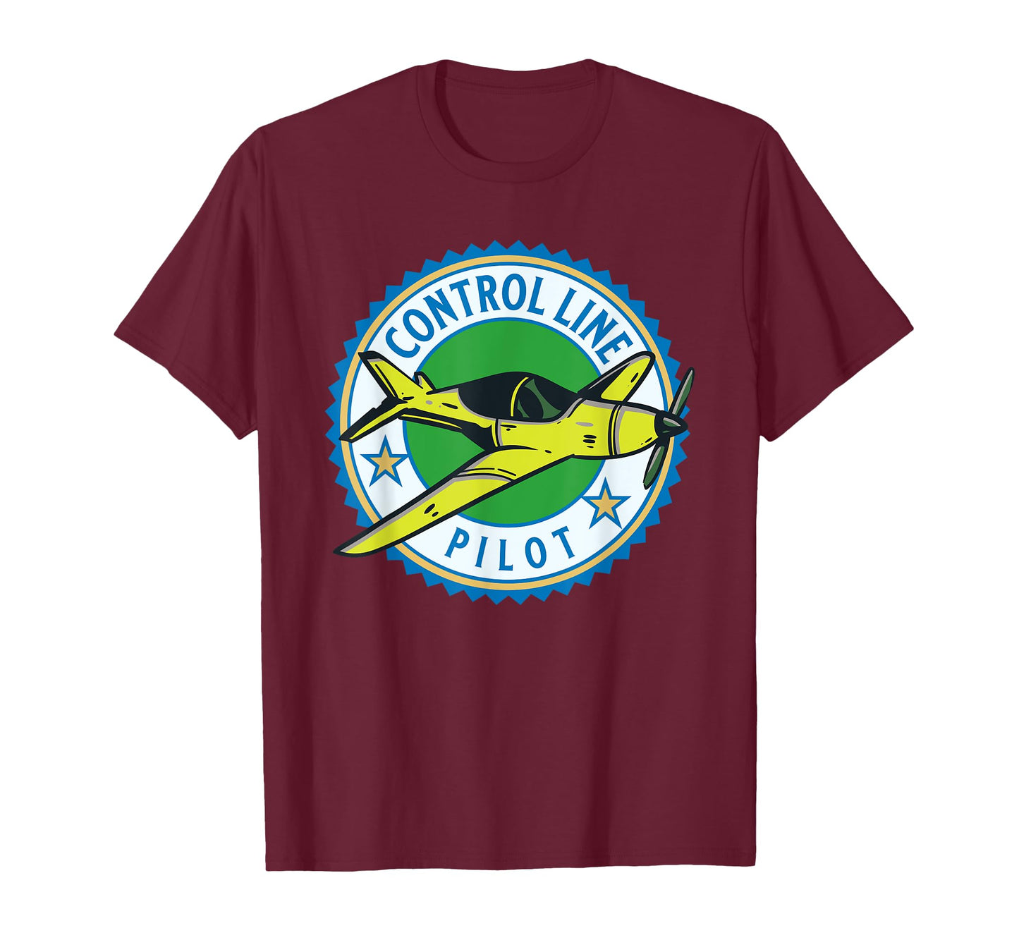 Control Line Model Airplane Pilot T-Shirt
