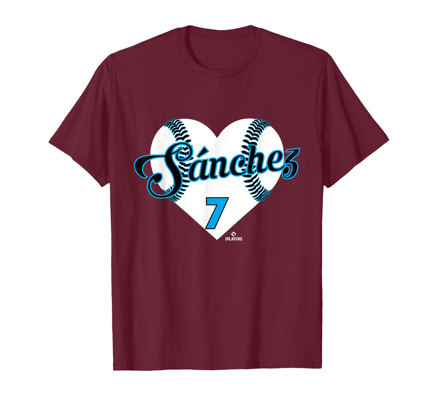 Baseball Heart Jesus Sanchez Miami Baseball MLBPA T-Shirt