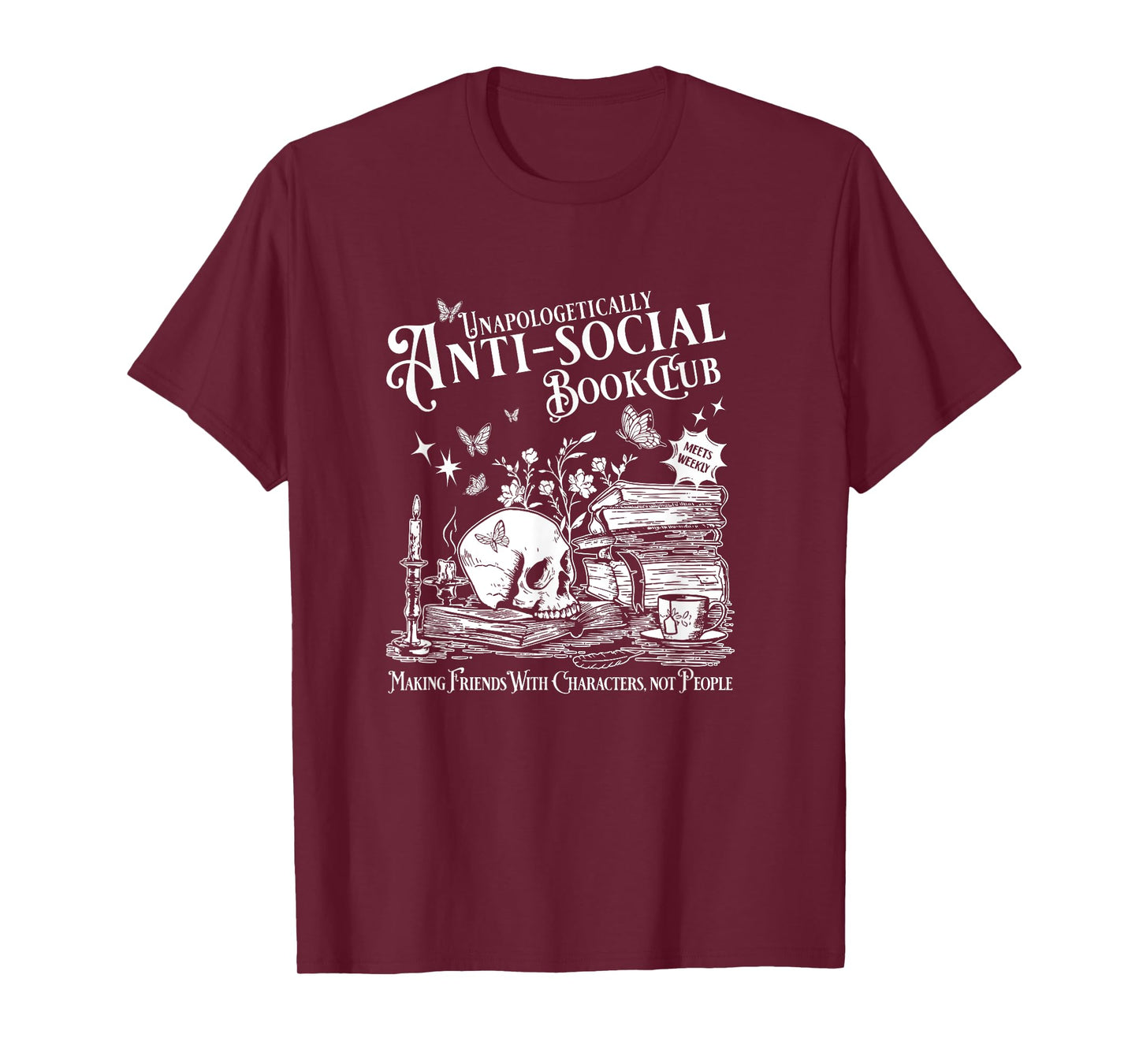 Unapologetically Antisocial Book Club Meets Weekly Retro T-Shirt