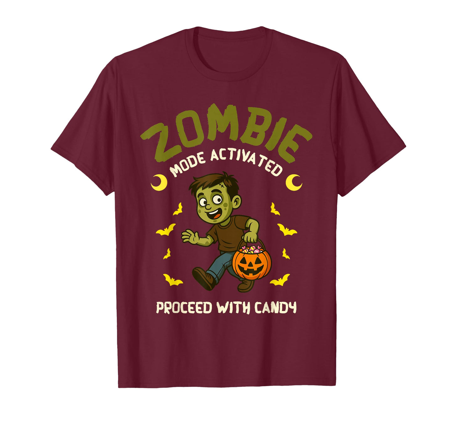 Zombie Mode Activated Spooky Haunted Season Halloween T-Shirt
