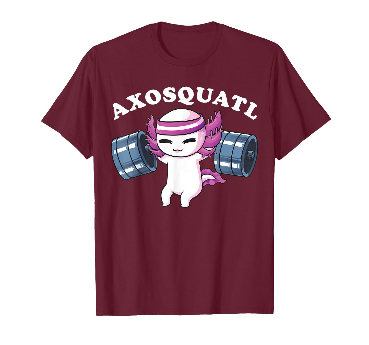 Squat Axolotl Shirt Axosquatl Powerlifting Cute Gym Workout T-Shirt